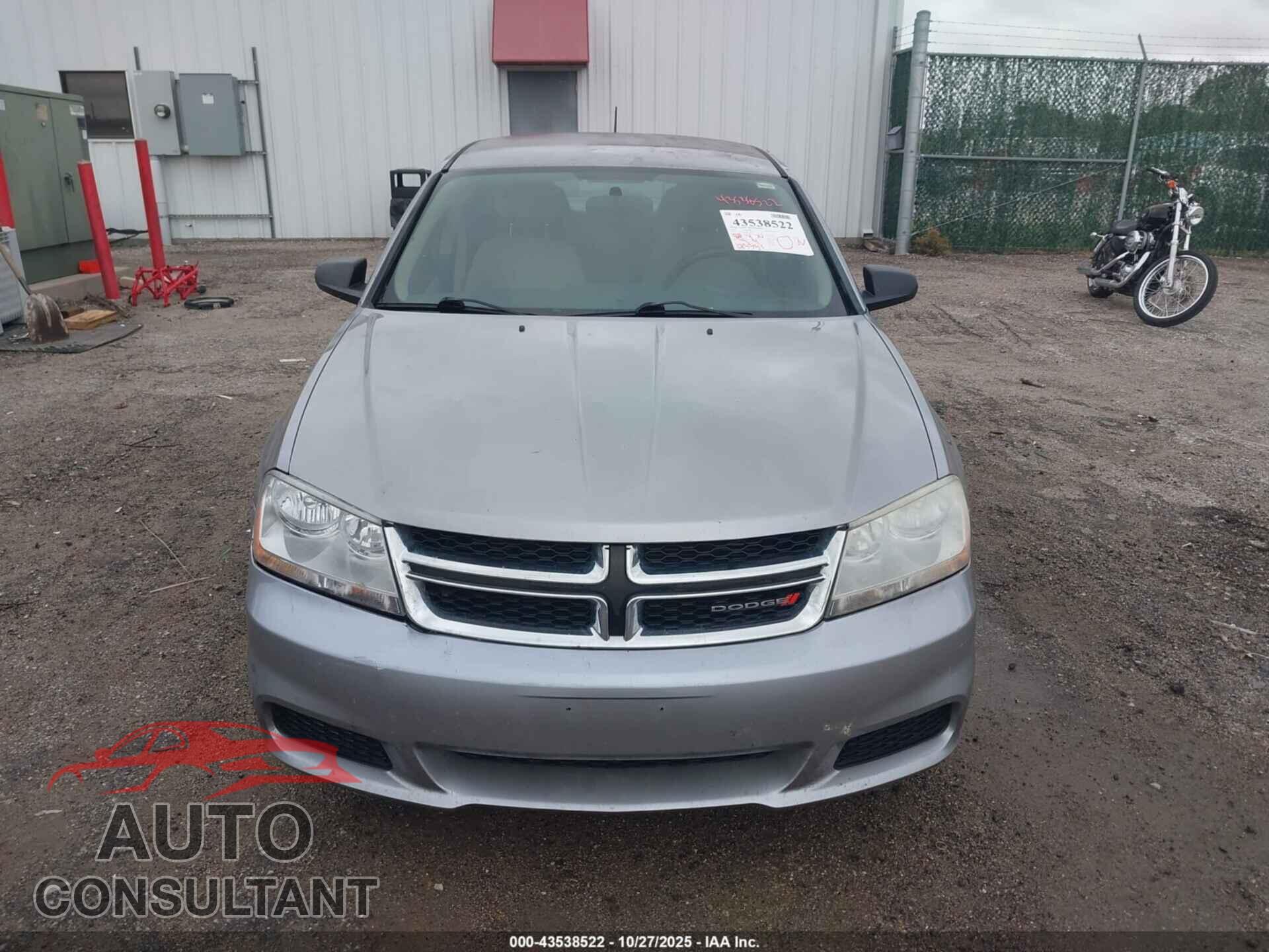 DODGE AVENGER 2013 - 1C3CDZAG4DN766764