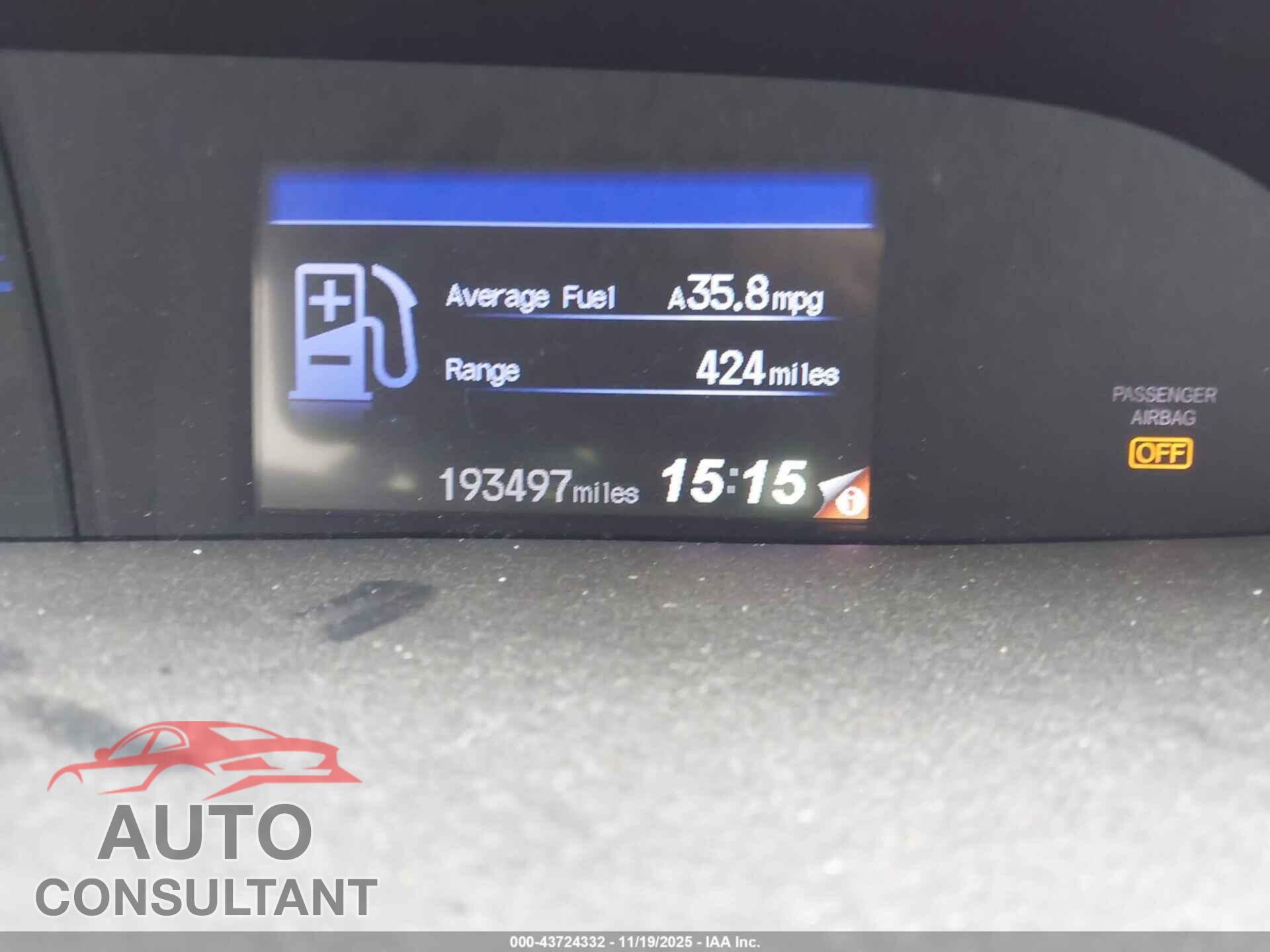 HONDA CIVIC 2012 - 2HGFB2F51CH550120
