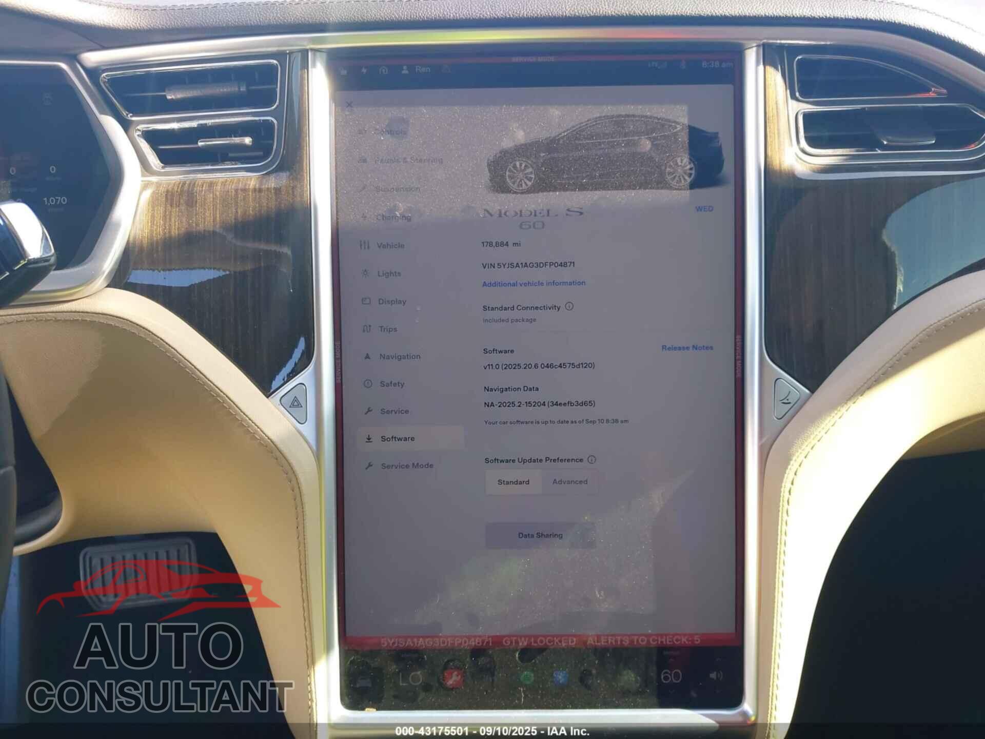 TESLA MODEL S 2013 - 5YJSA1AG3DFP04871