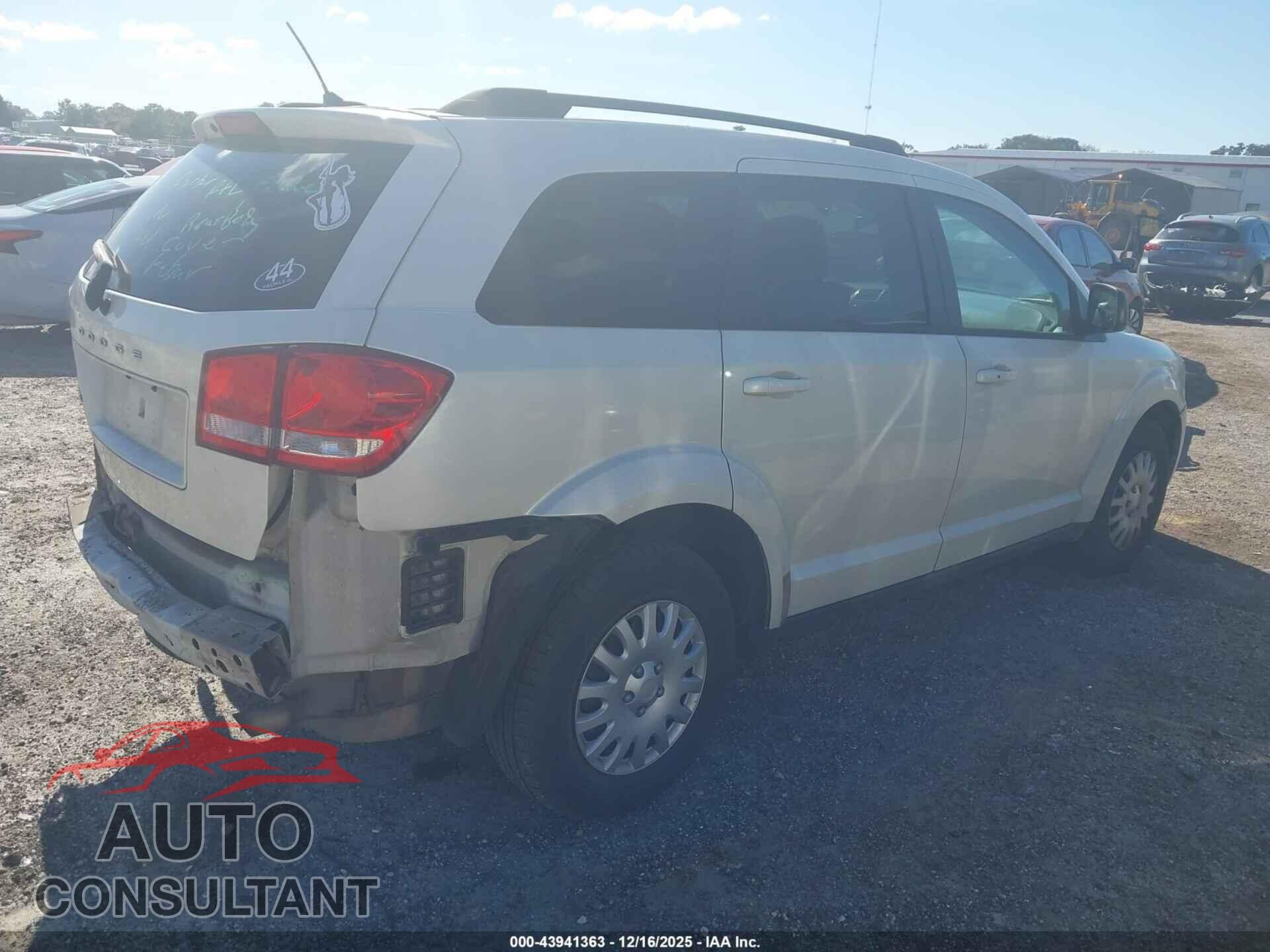 DODGE JOURNEY 2012 - 3C4PDCAB0CT319944