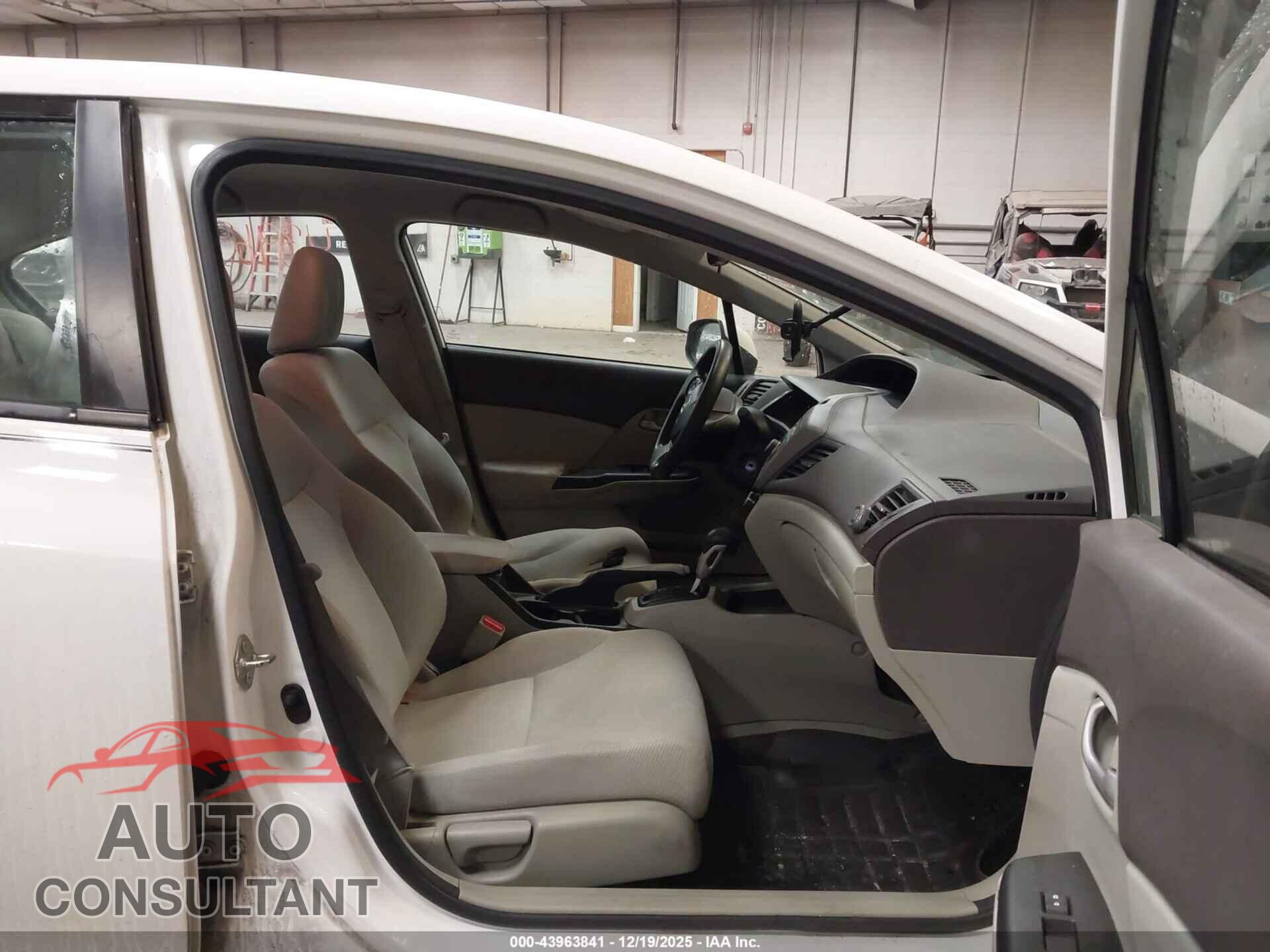 HONDA CIVIC 2012 - 19XFB2F54CE312949