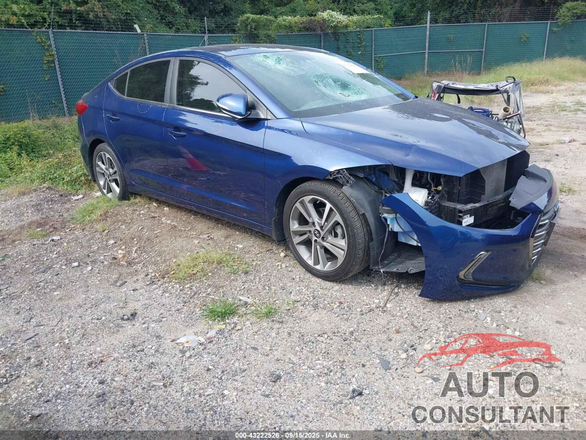 HYUNDAI ELANTRA 2018 - 5NPD84LF7JH354927