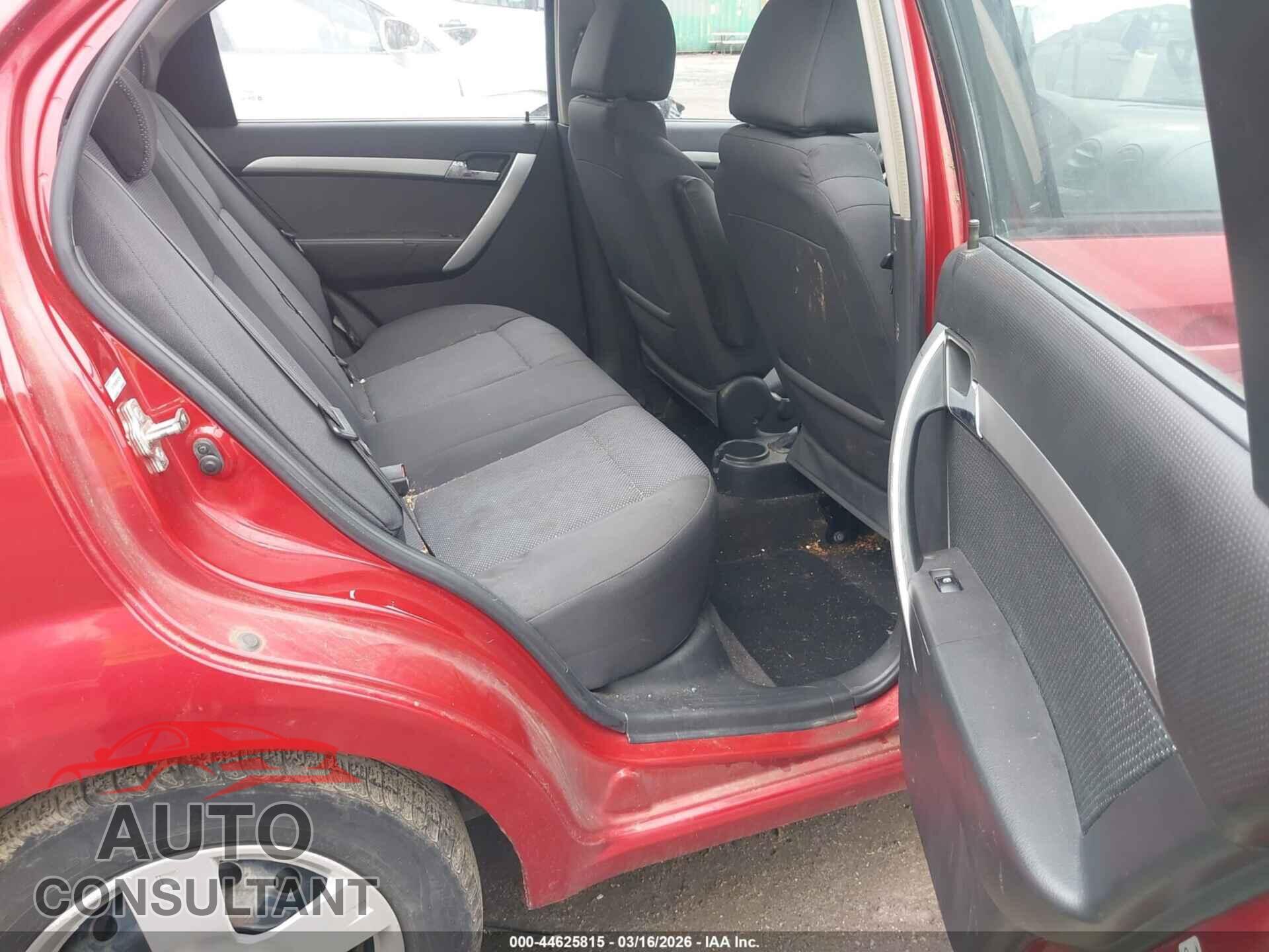 CHEVROLET AVEO 2011 - KL1TD5DE0BB132162