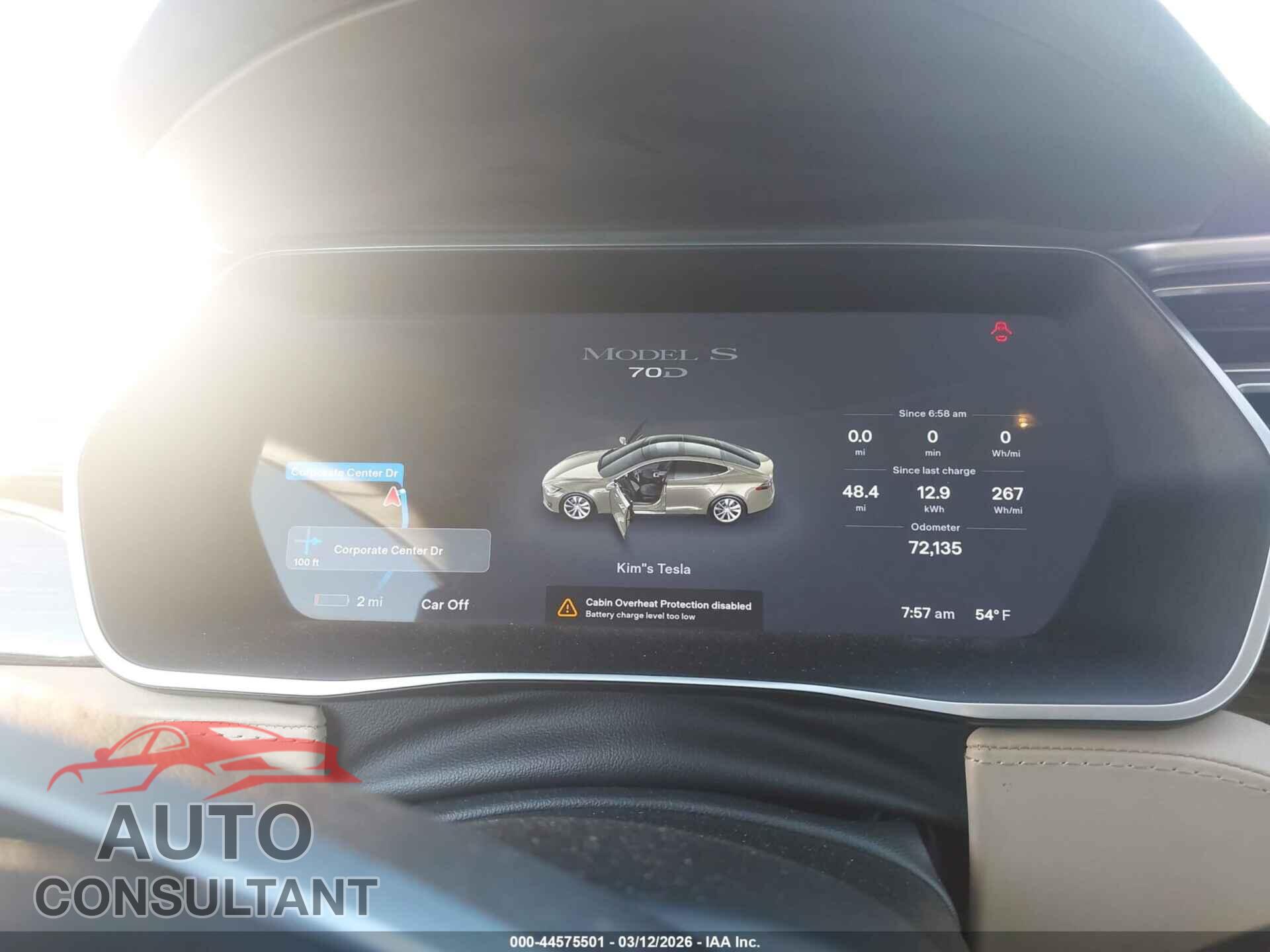 TESLA MODEL S 2015 - 5YJSA1E26FF102550