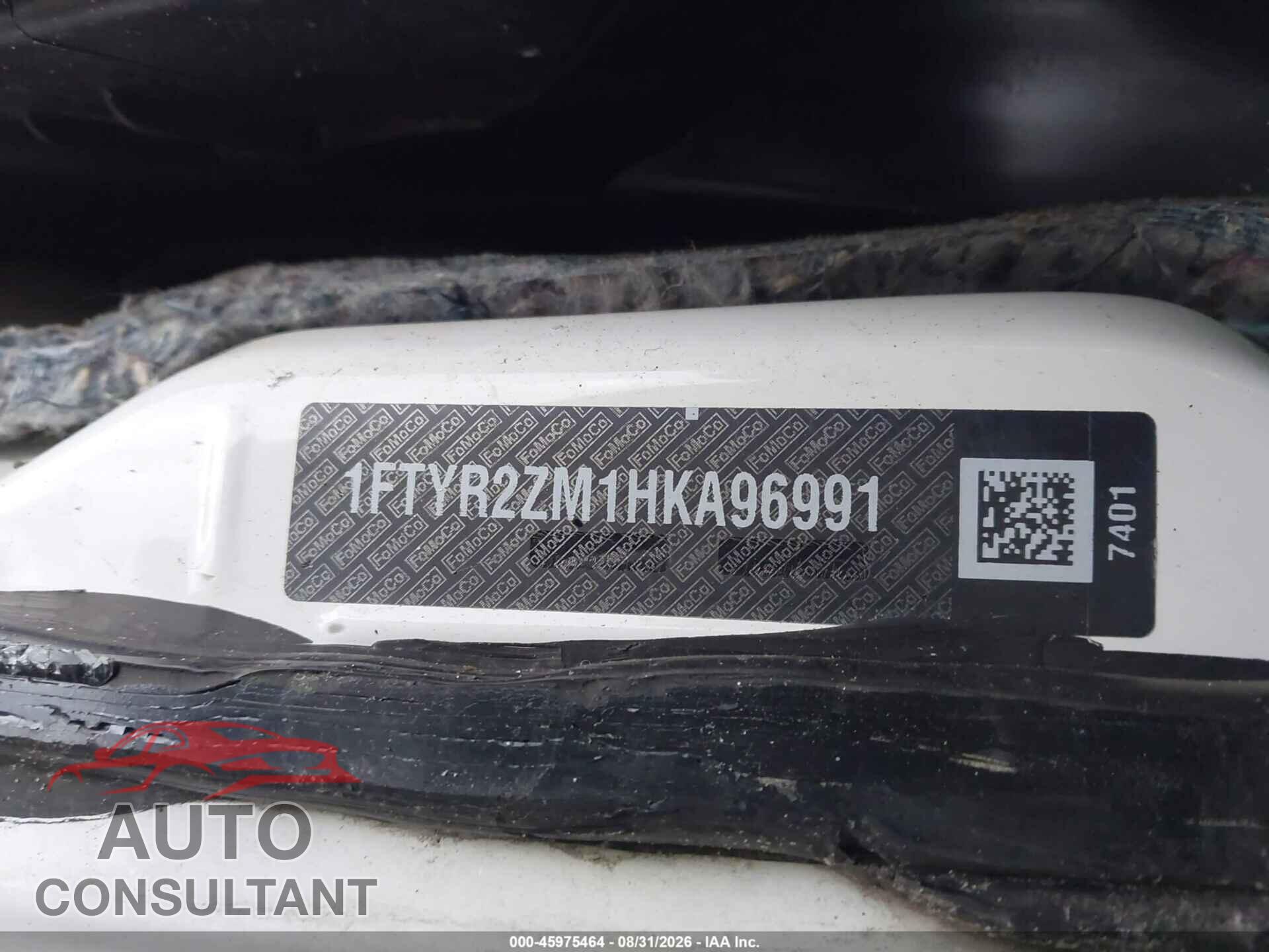 FORD TRANSIT 2017 - 1FTYR2ZM1HKA96991