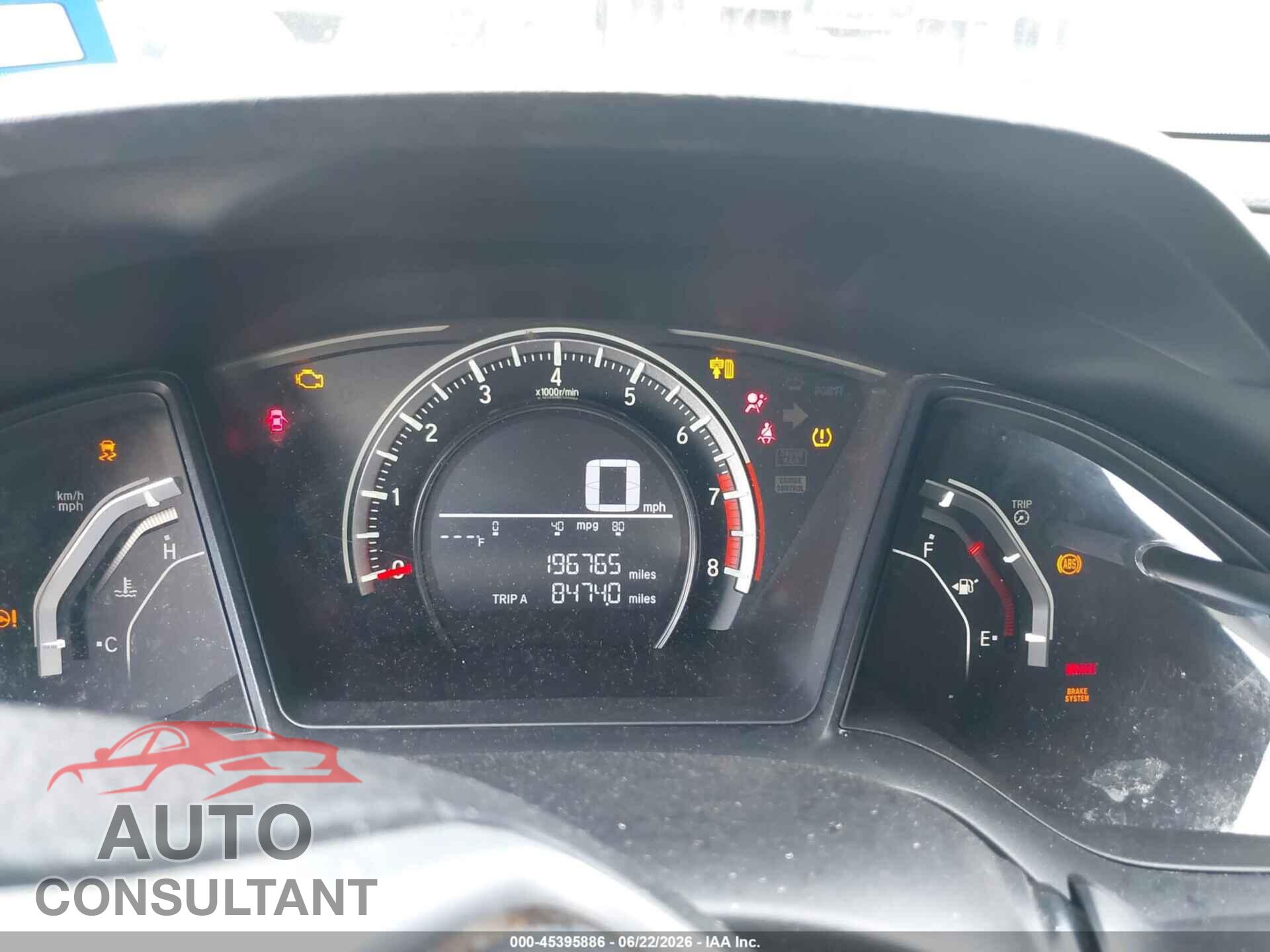 HONDA CIVIC 2017 - 19XFC2F52HE048134