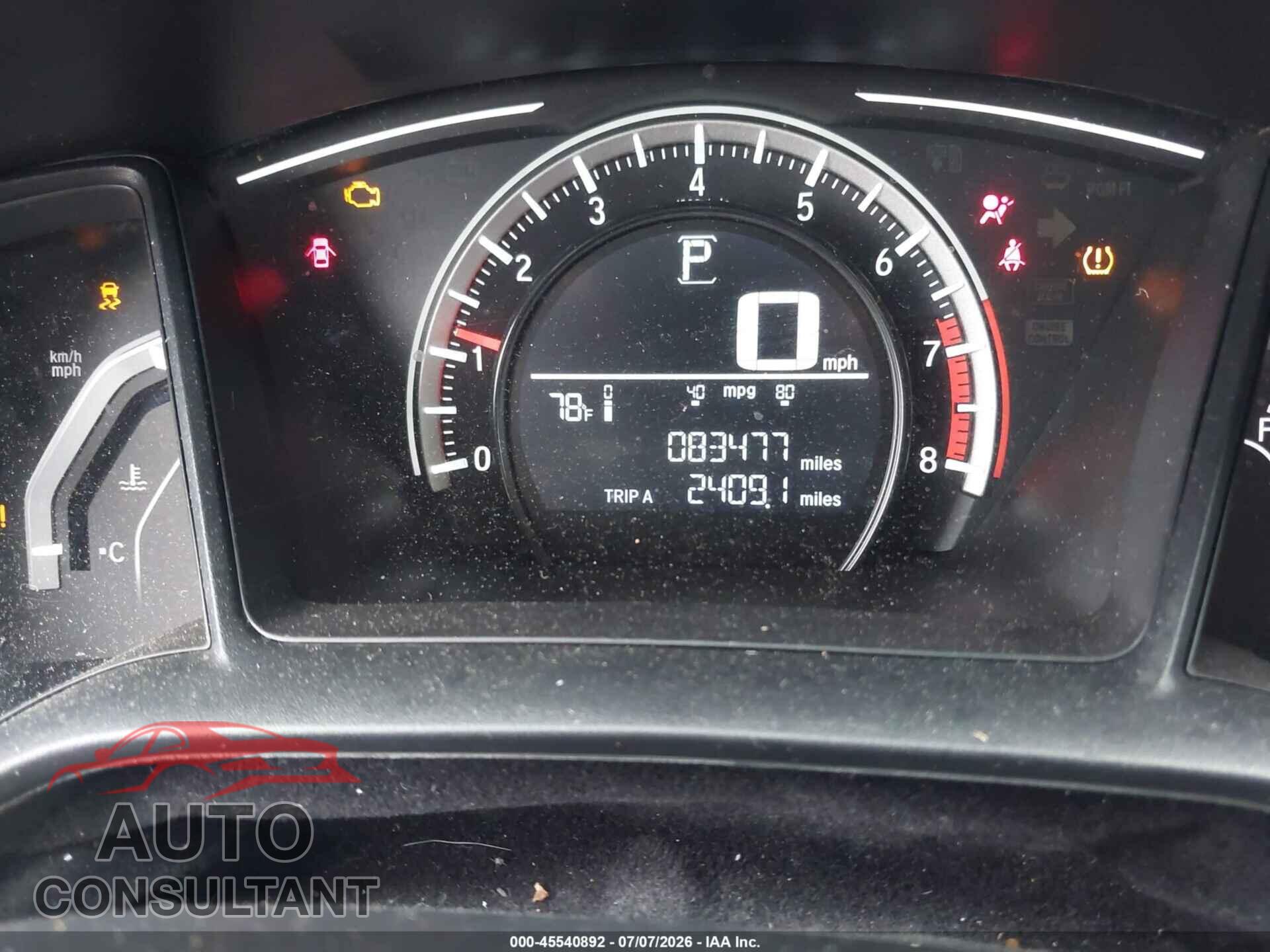 HONDA CIVIC 2018 - 2HGFC2F53JH591536