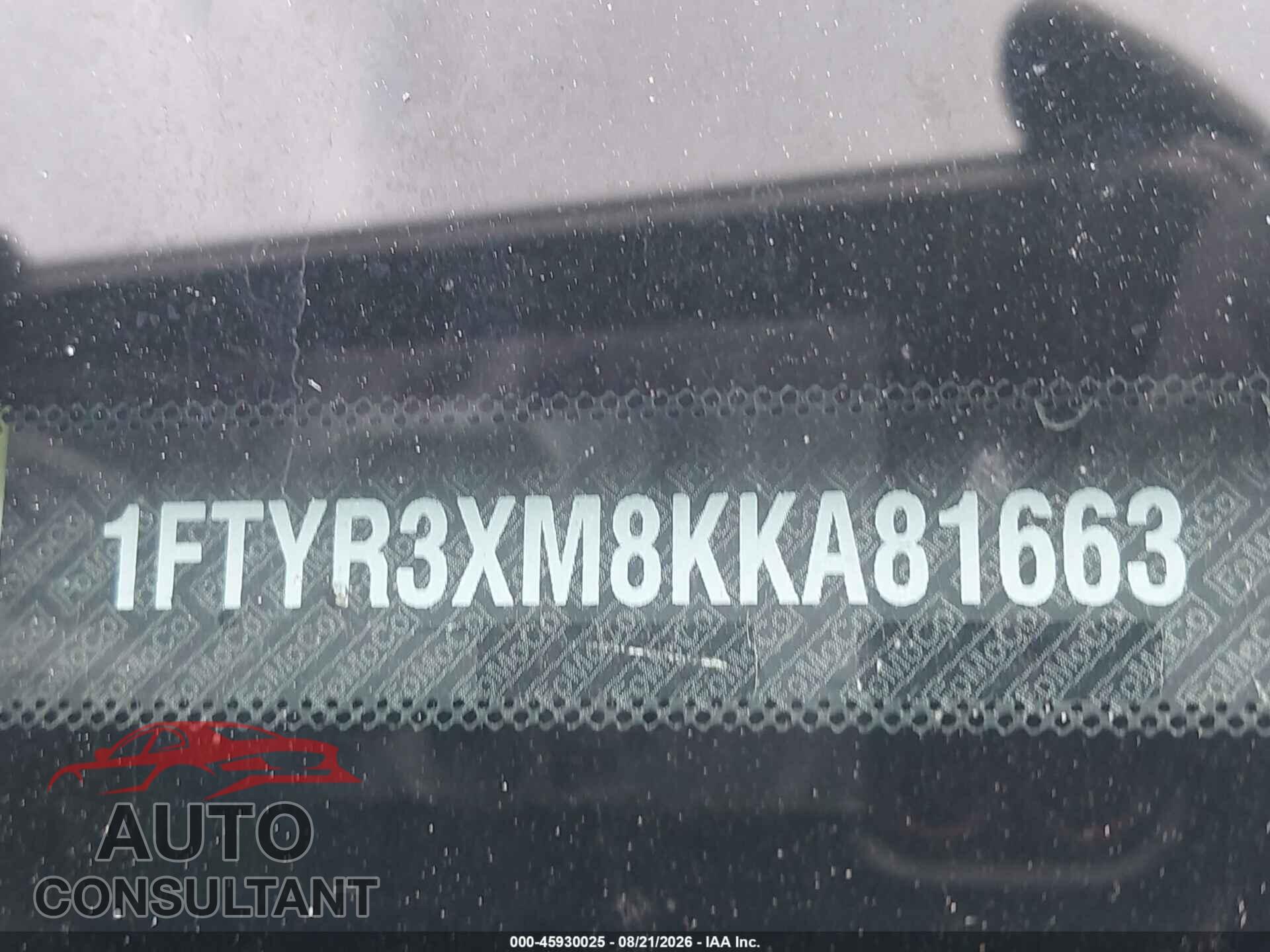 FORD TRANSIT-250 2019 - 1FTYR3XM8KKA81663