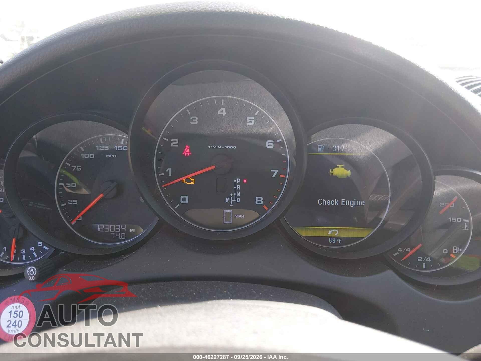 PORSCHE CAYENNE 2011 - WP1AA2A20BLA07379