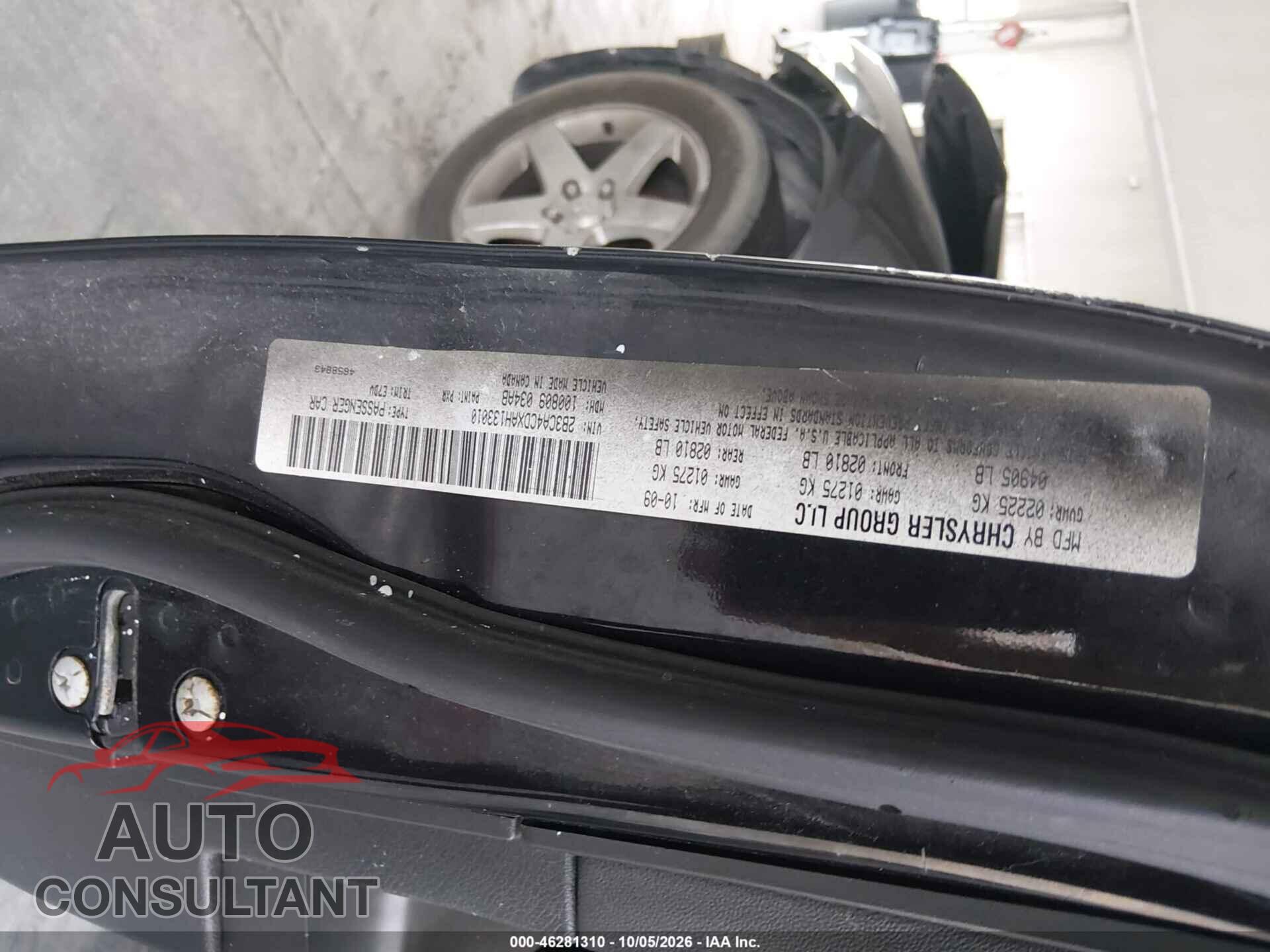 DODGE CHARGER 2010 - 2B3CA4CDXAH133010