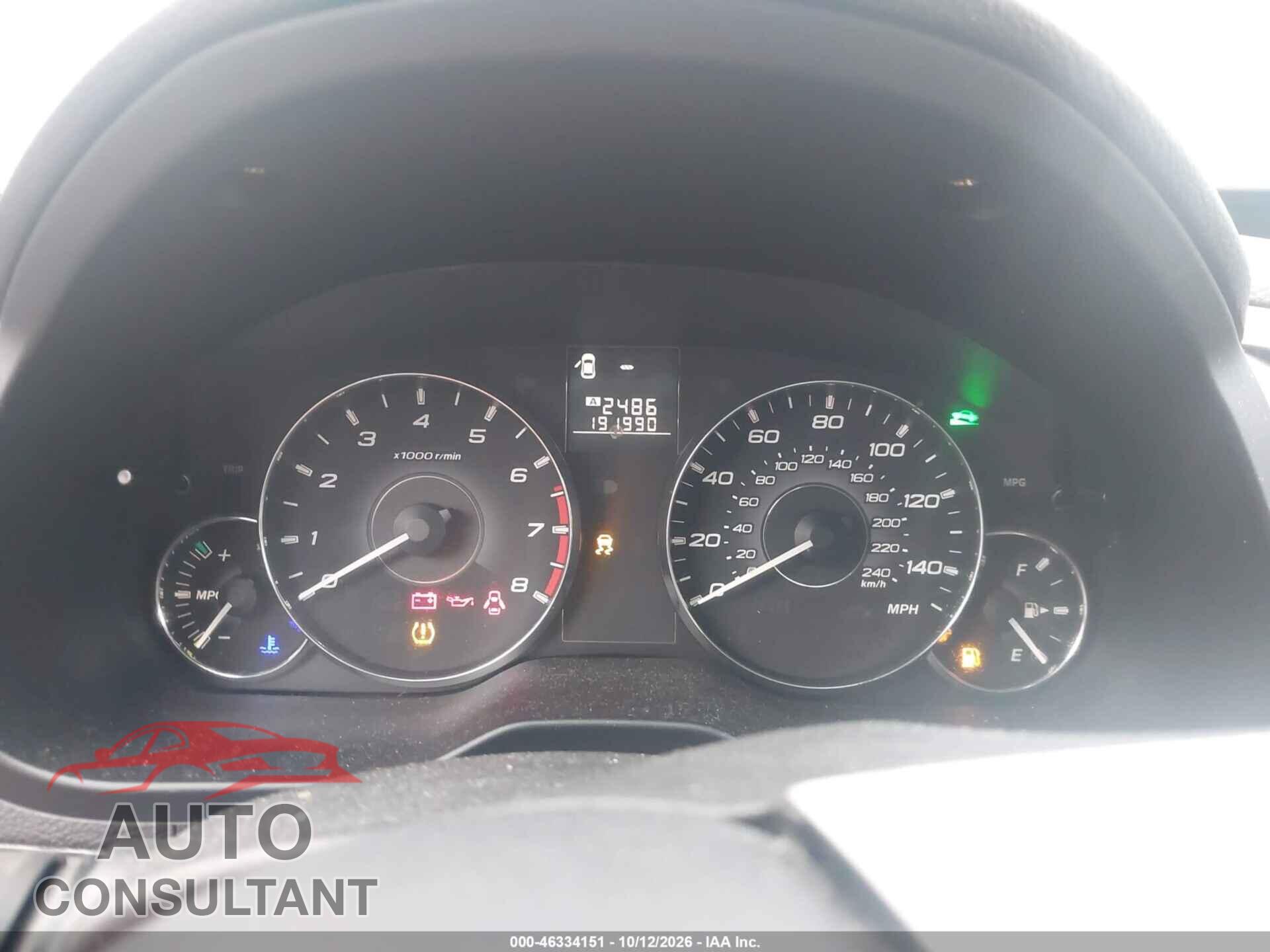 SUBARU OUTBACK 2011 - 4S4BRBAC2B3434291