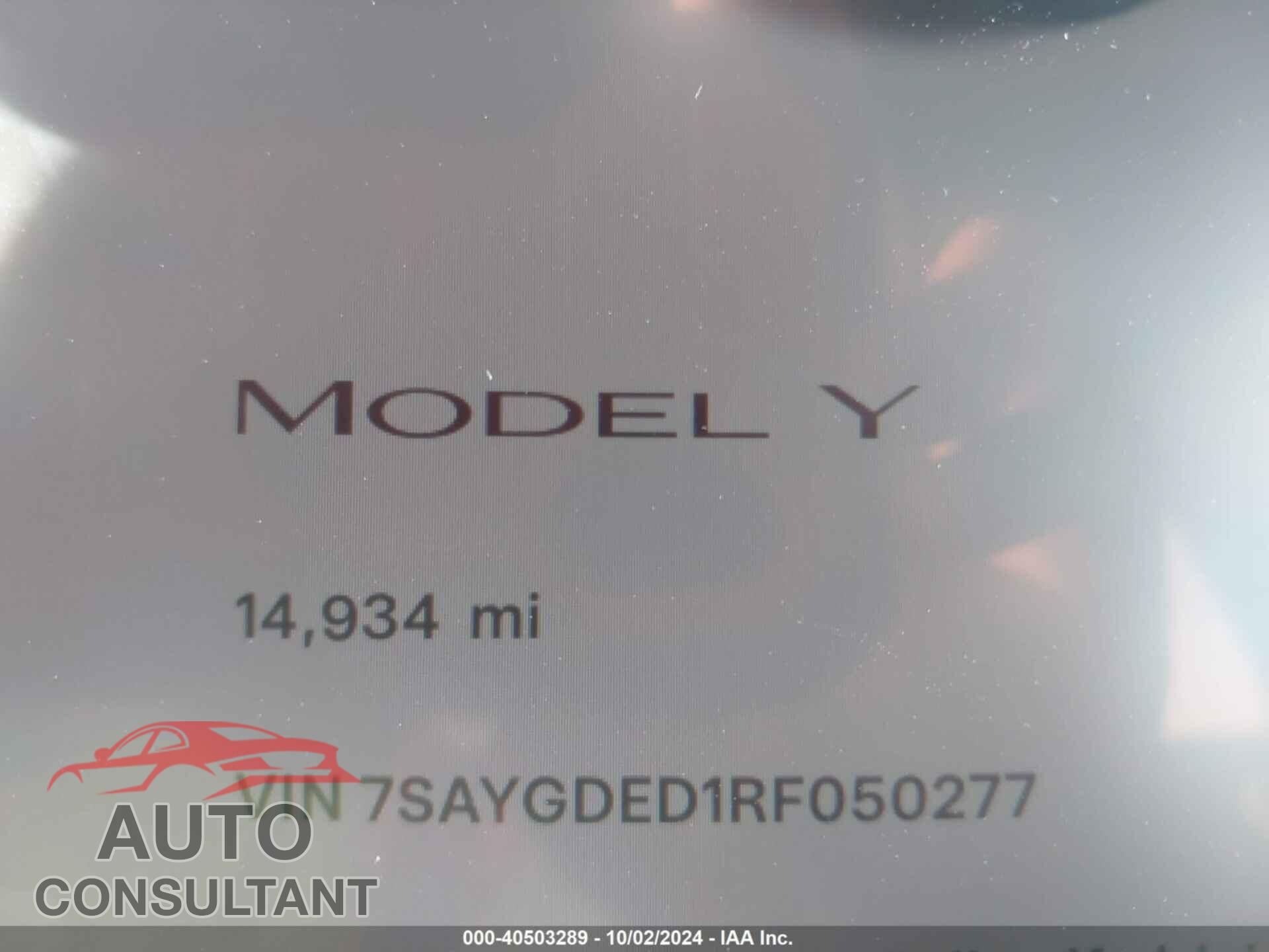 TESLA MODEL Y 2024 - 7SAYGDED1RF050277