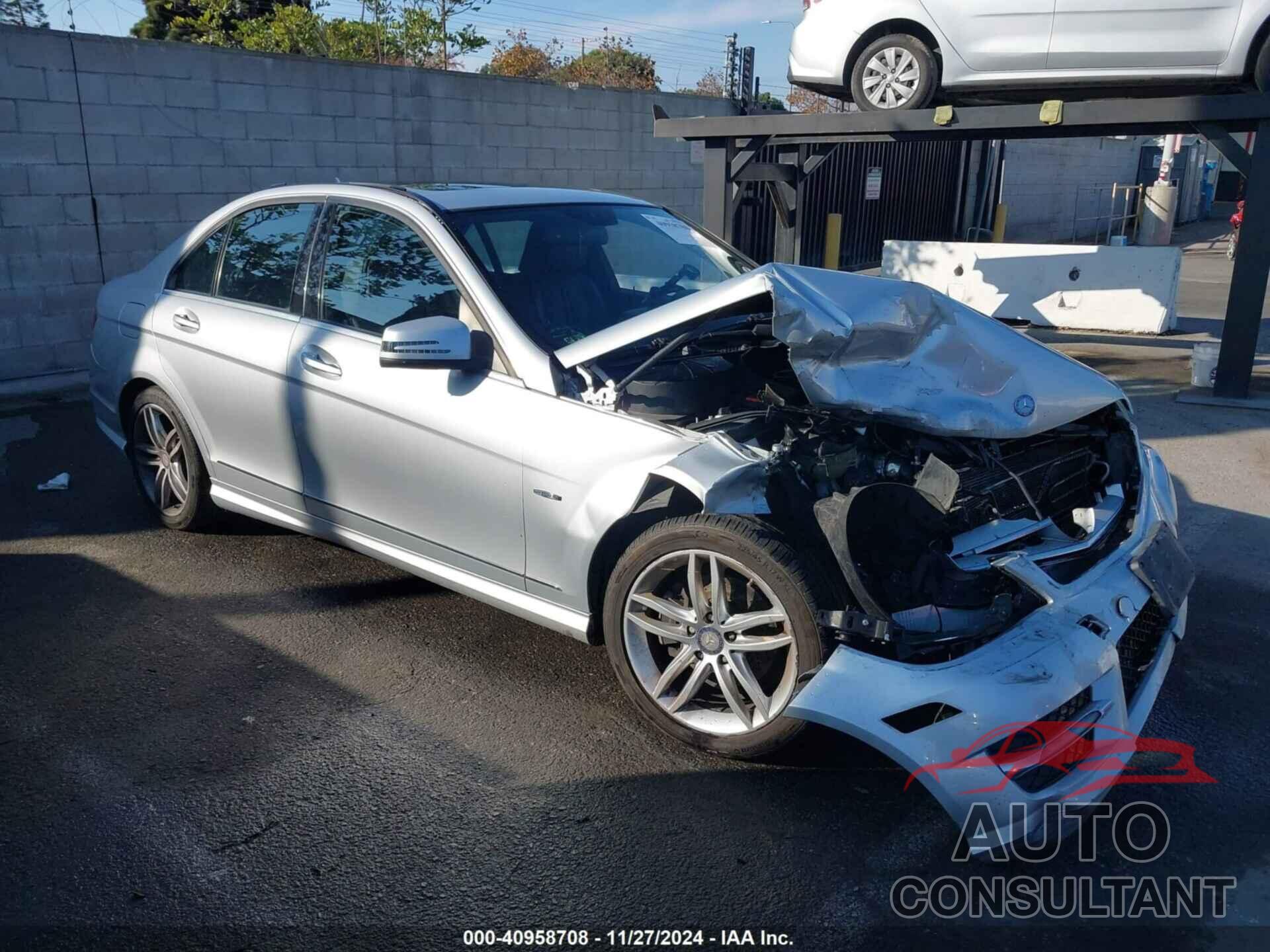MERCEDES-BENZ C 250 2012 - WDDGF4HBXCR237174
