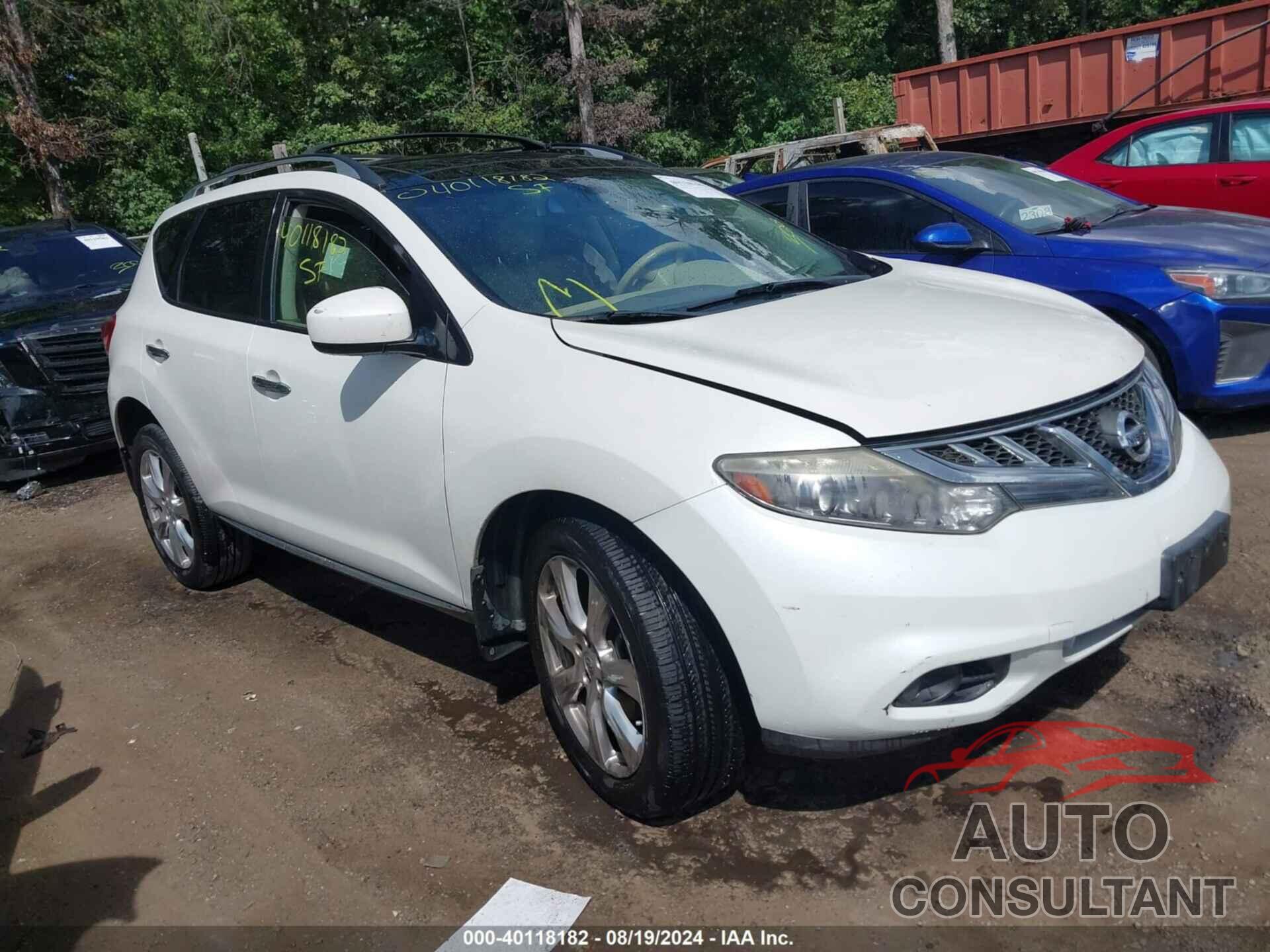 NISSAN MURANO 2012 - JN8AZ1MW4CW217586