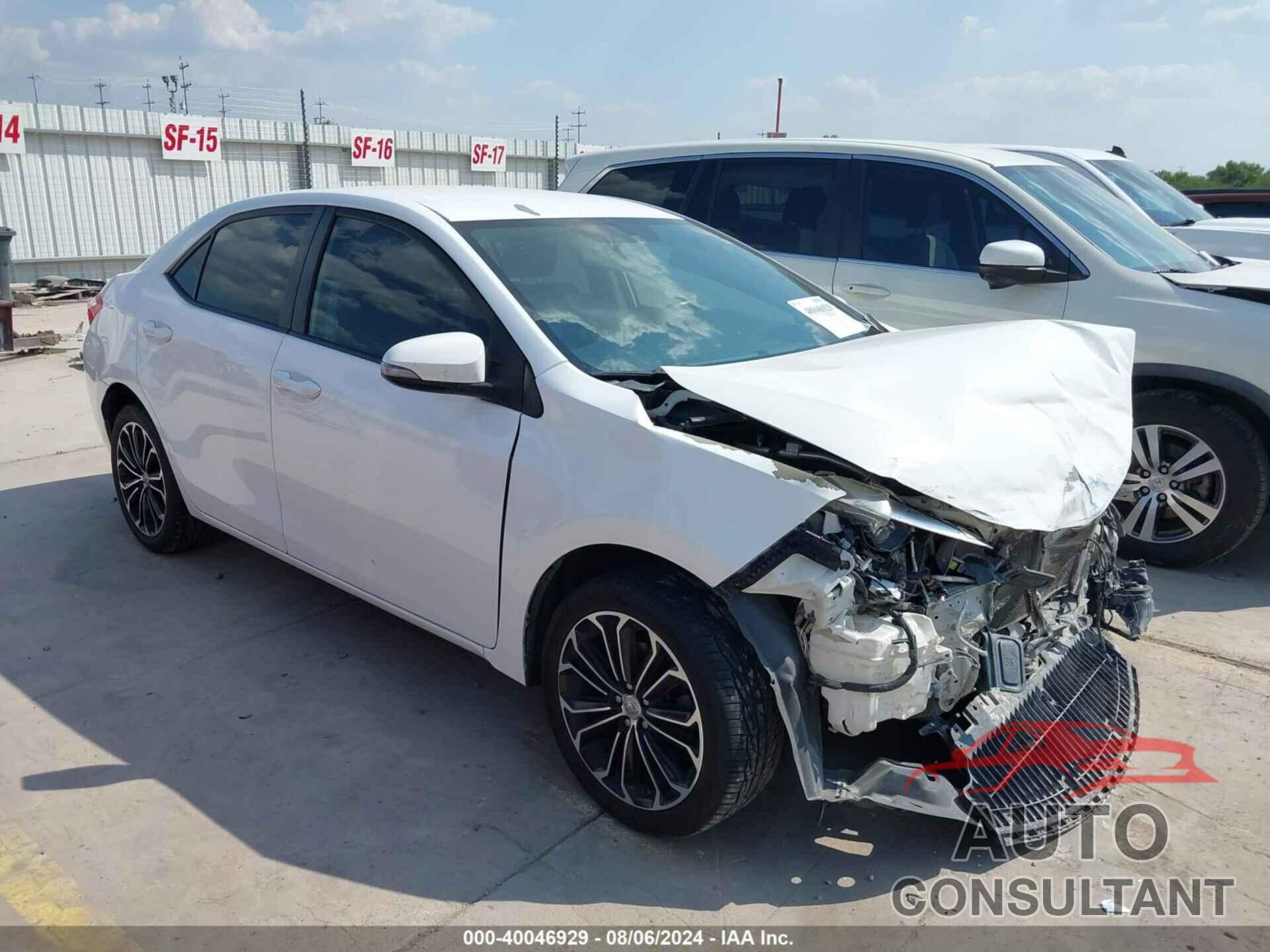 TOYOTA COROLLA 2016 - 5YFBURHE7GP383730