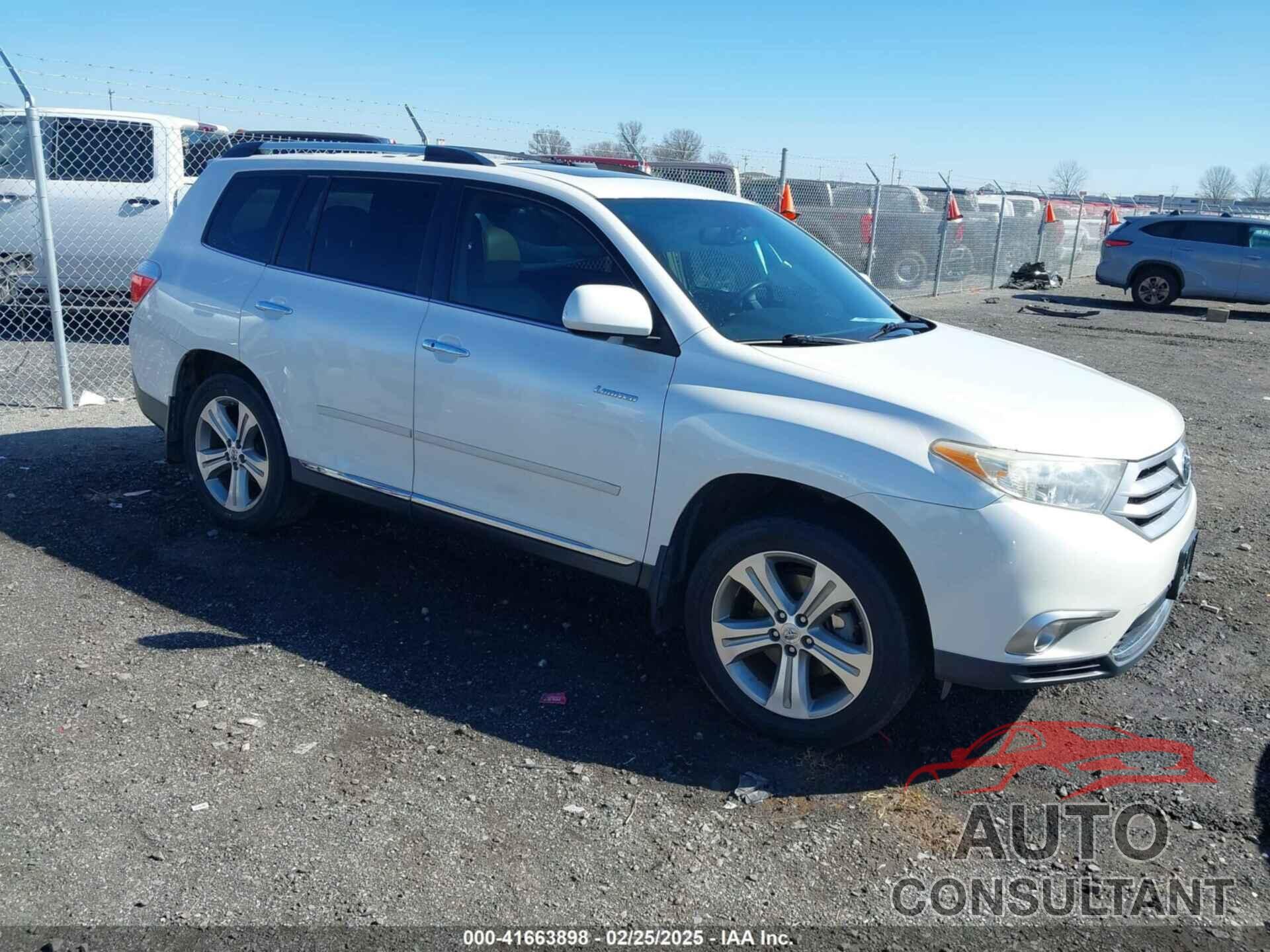 TOYOTA HIGHLANDER 2012 - 5TDYK3EH2CS050221