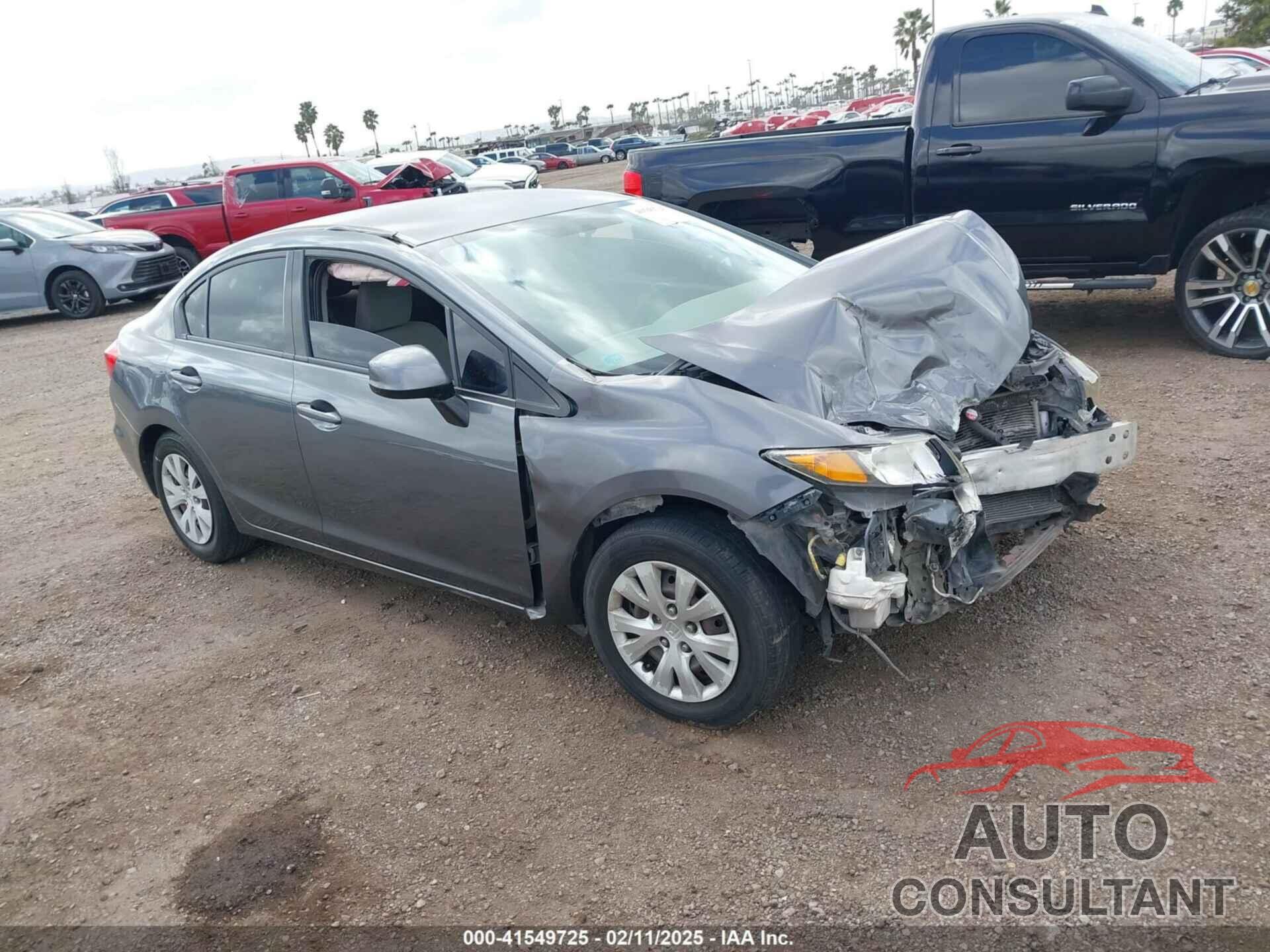 HONDA CIVIC 2012 - 19XFB2F56CE376359