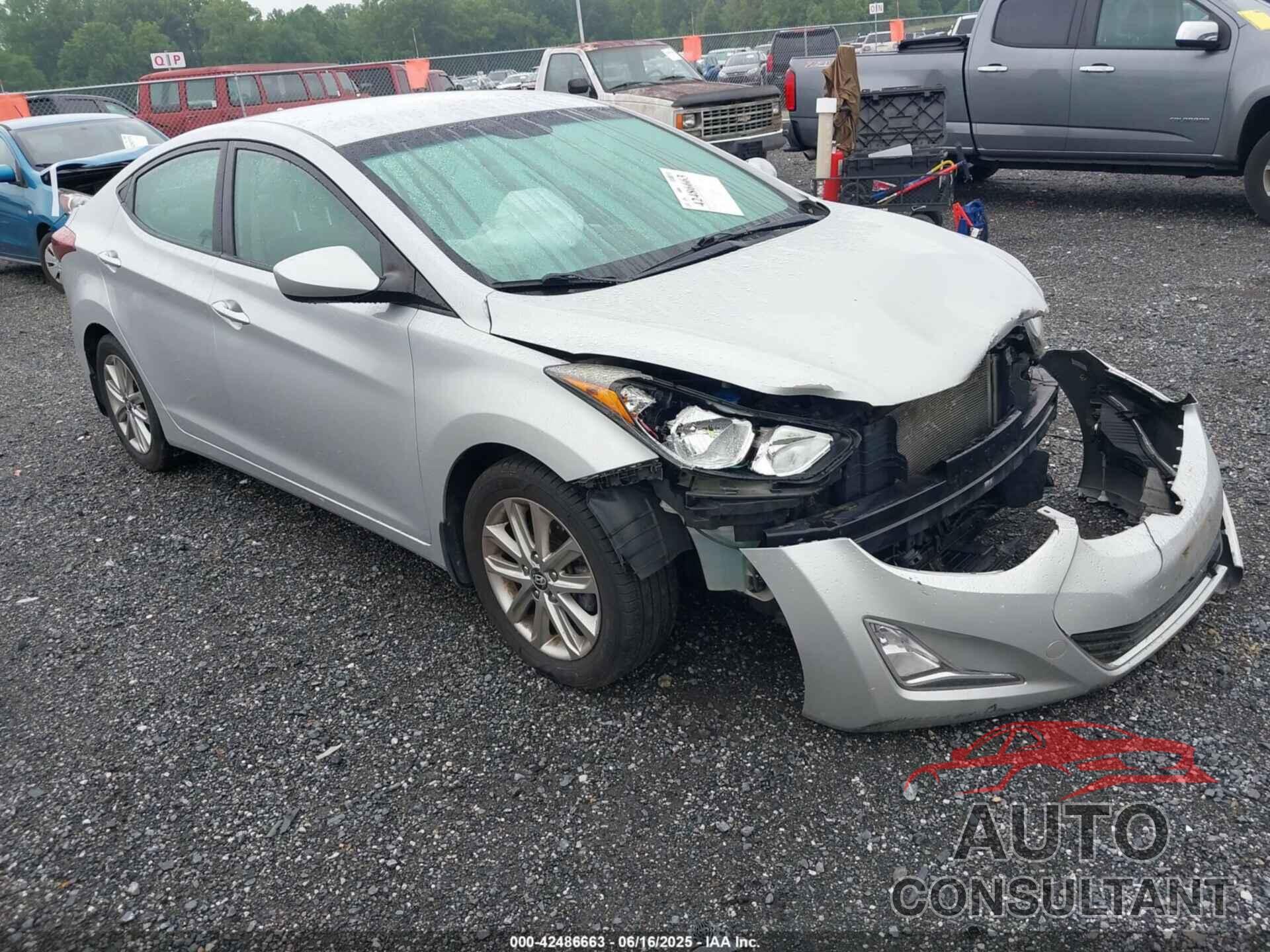 HYUNDAI ELANTRA 2016 - KMHDH4AE9GU479139