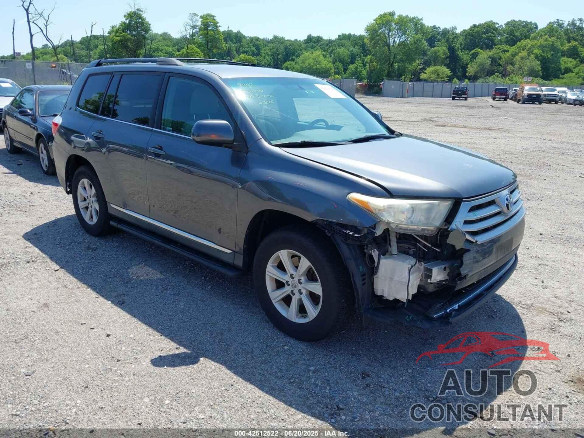 TOYOTA HIGHLANDER 2012 - 5TDBK3EH9CS163296