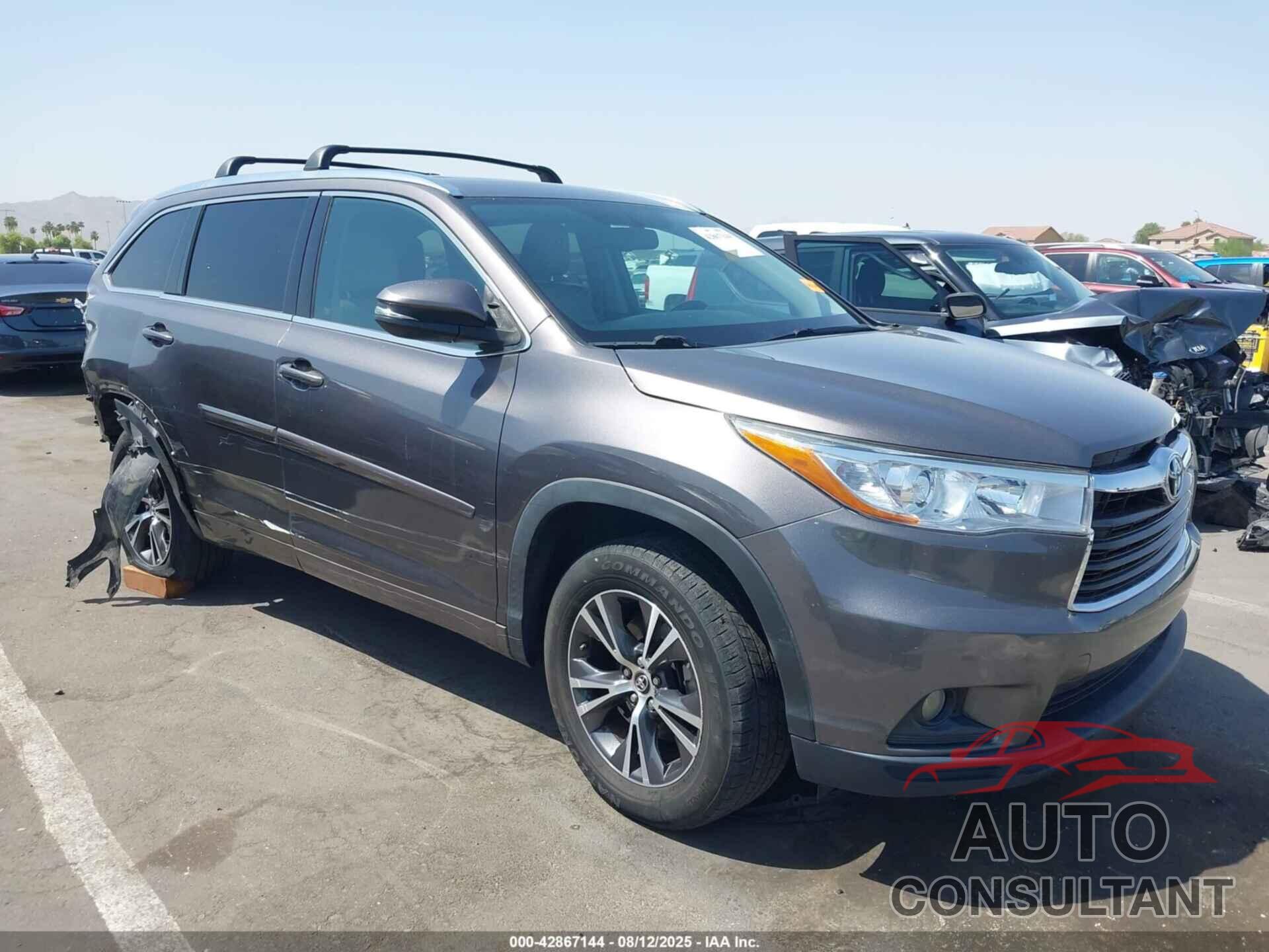 TOYOTA HIGHLANDER 2016 - 5TDKKRFH8GS151695