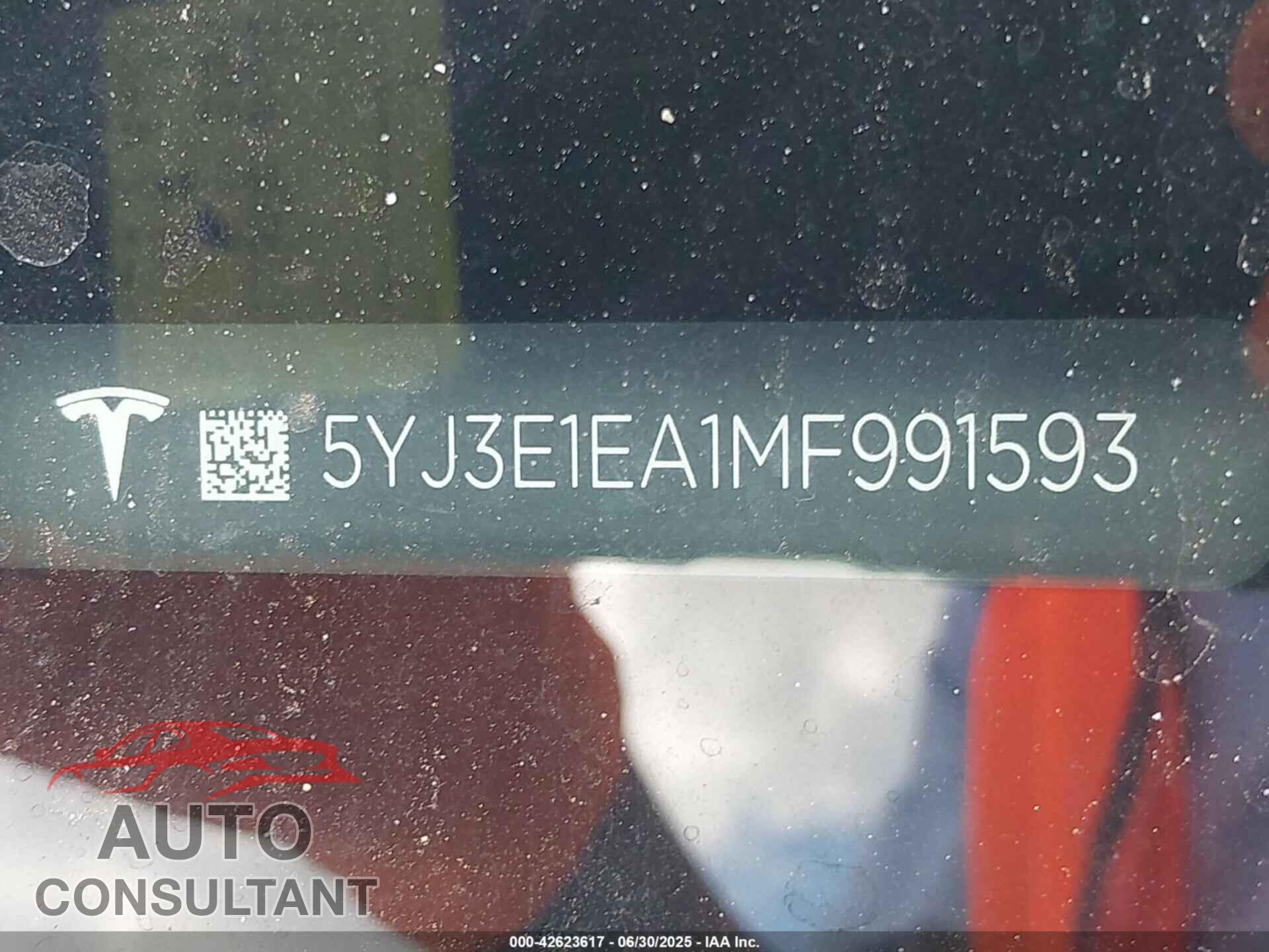 TESLA MODEL 3 2021 - 5YJ3E1EA1MF991593