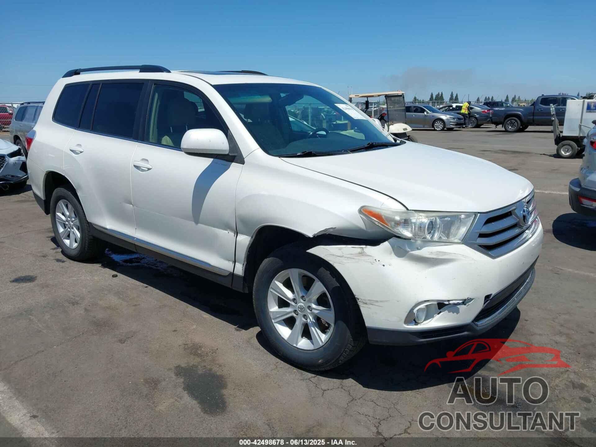 TOYOTA HIGHLANDER 2012 - 5TDBK3EH3CS134148