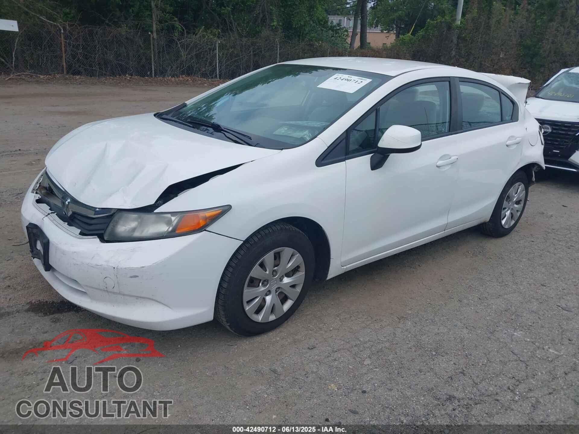 HONDA CIVIC 2012 - 2HGFB2F53CH607269
