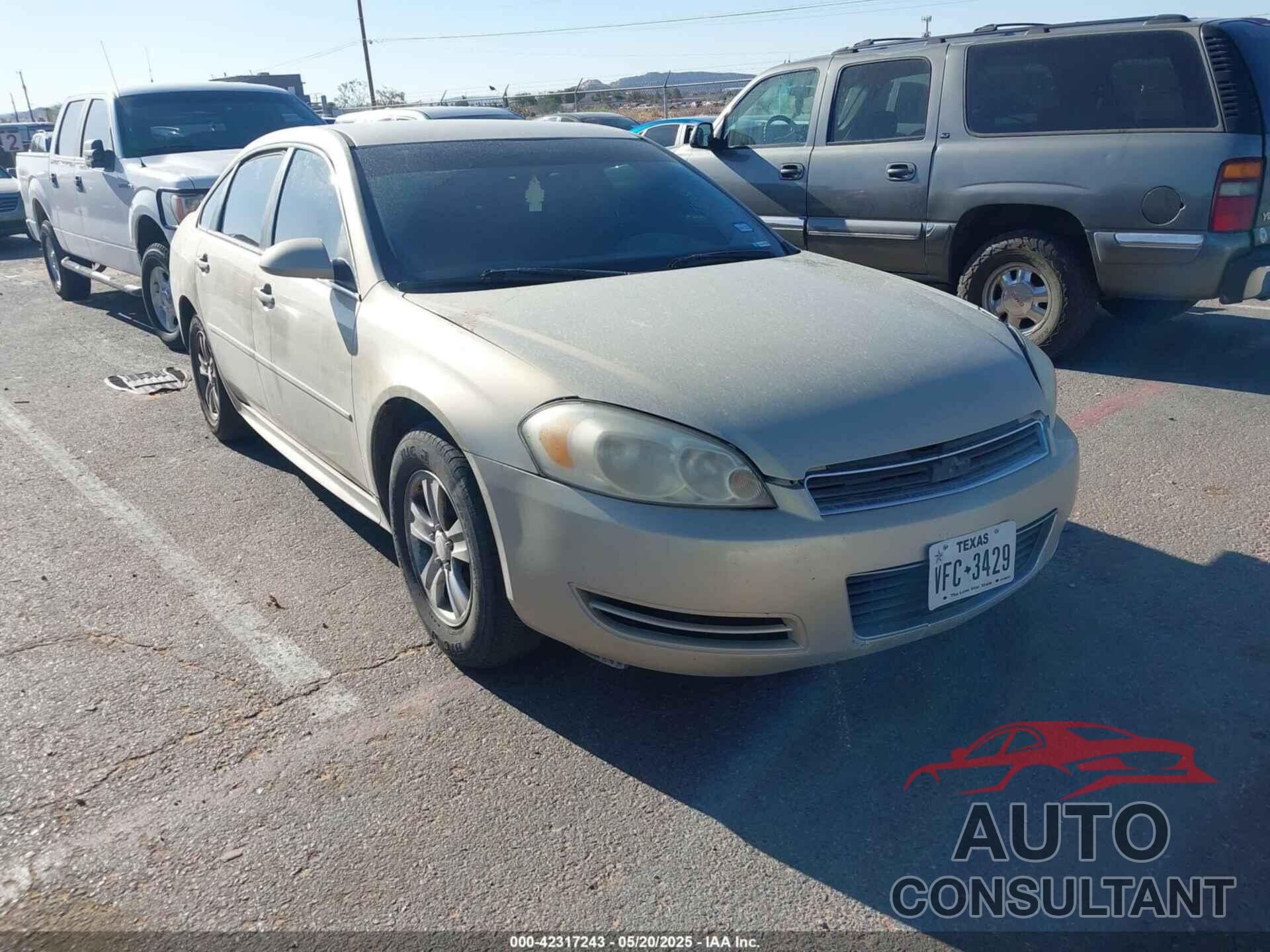 CHEVROLET IMPALA 2012 - 2G1WF5E31C1282093