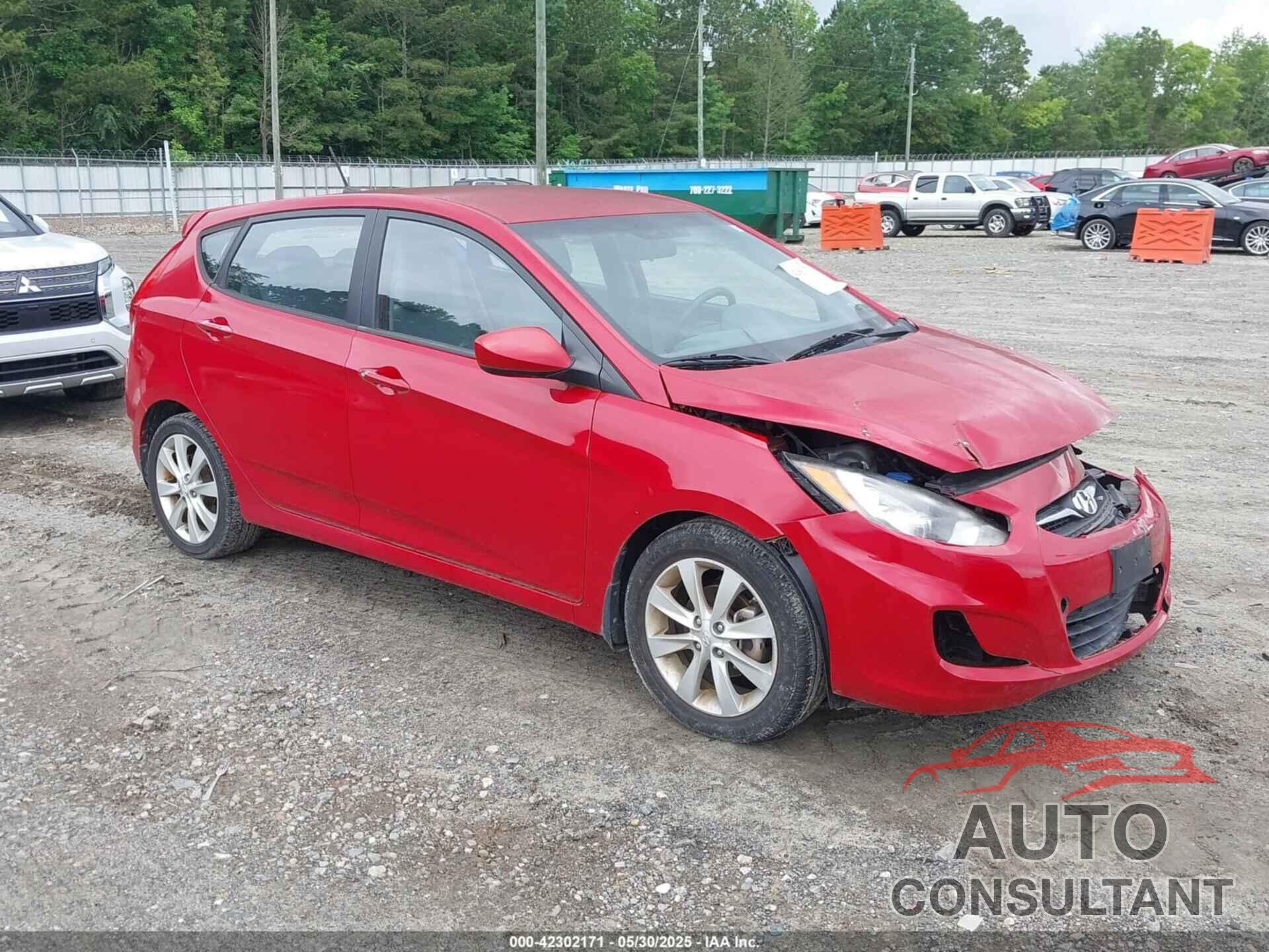 HYUNDAI ACCENT 2012 - KMHCU5AE6CU011537