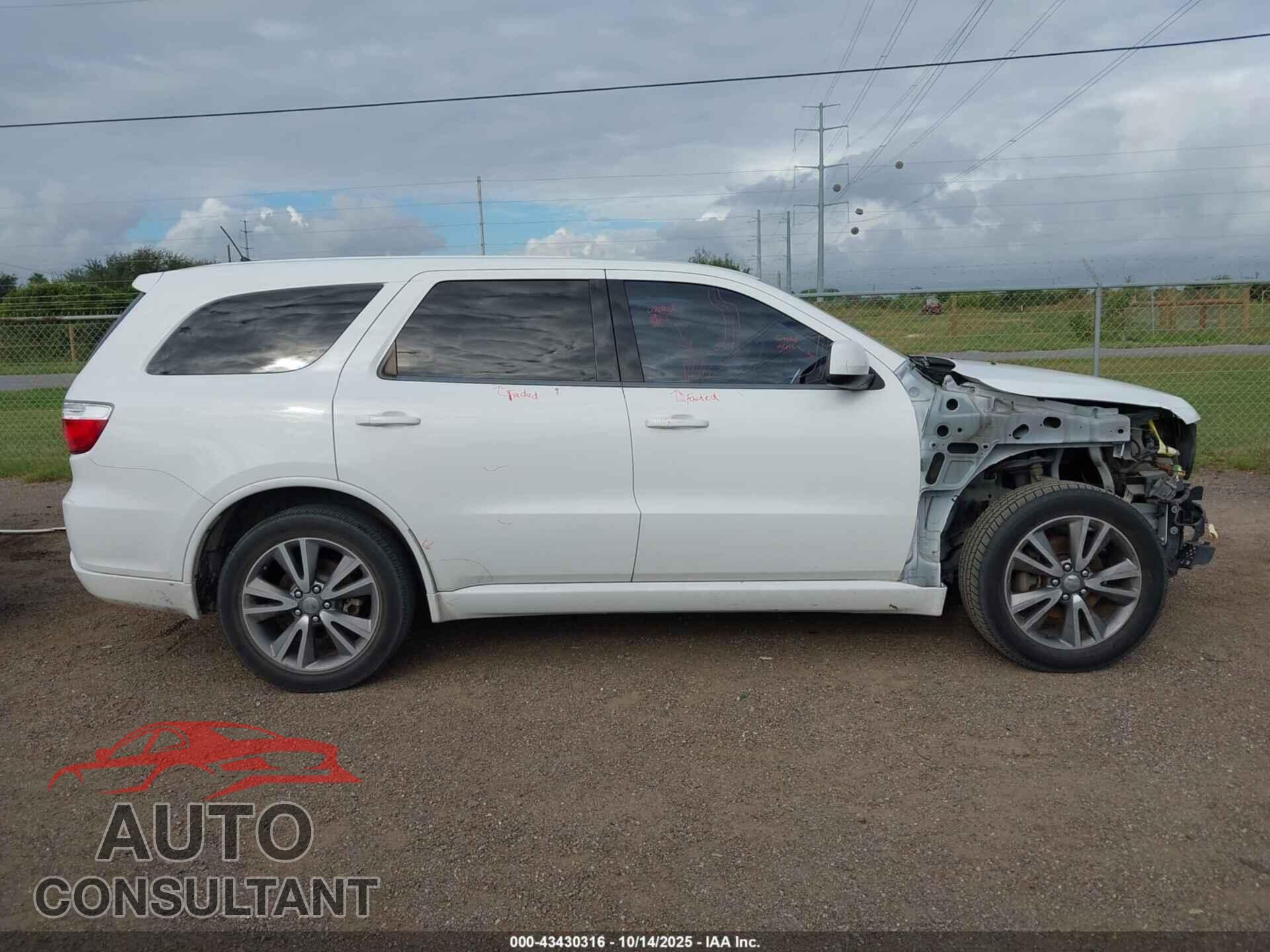 DODGE DURANGO 2013 - 1C4RDHAGXDC689572
