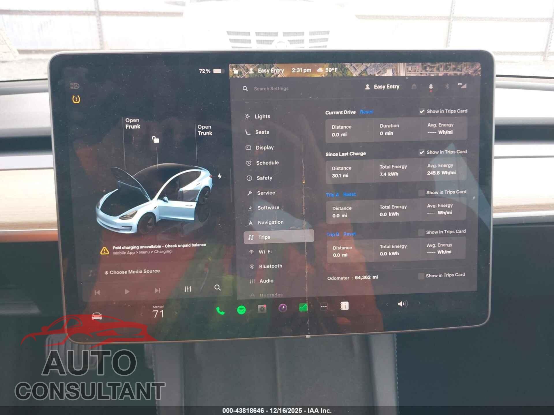 TESLA MODEL 3 2023 - 5YJ3E1EA2PF436060