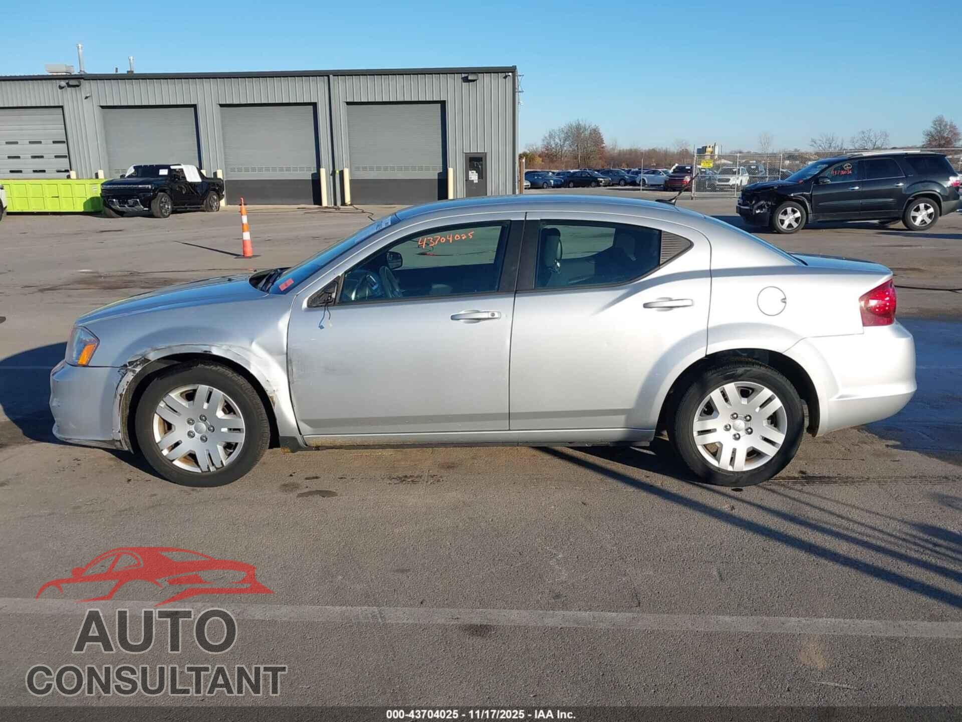 DODGE AVENGER 2012 - 1C3CDZAB8CN128357