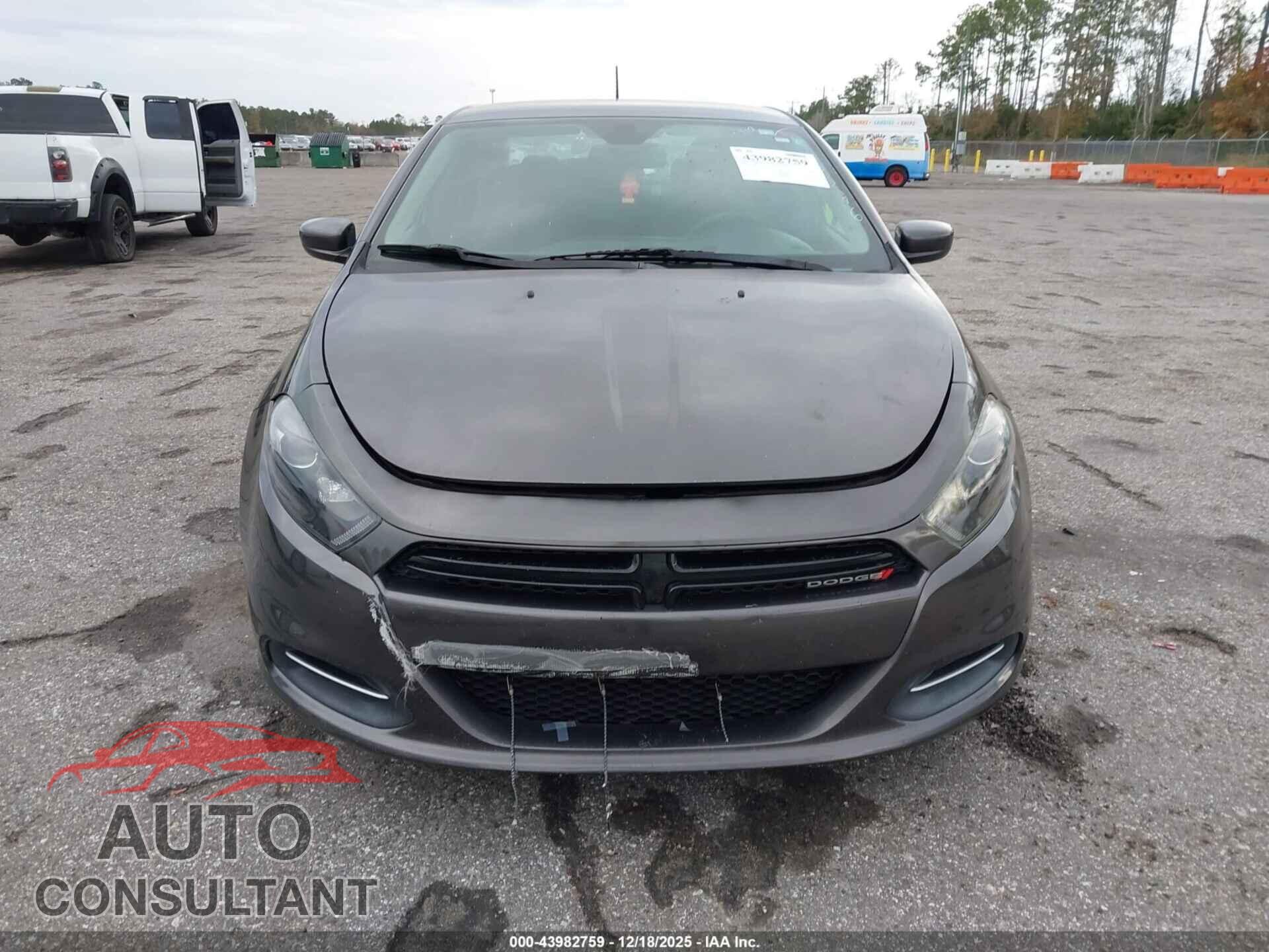 DODGE DART 2016 - 1C3CDFBB5GD736376