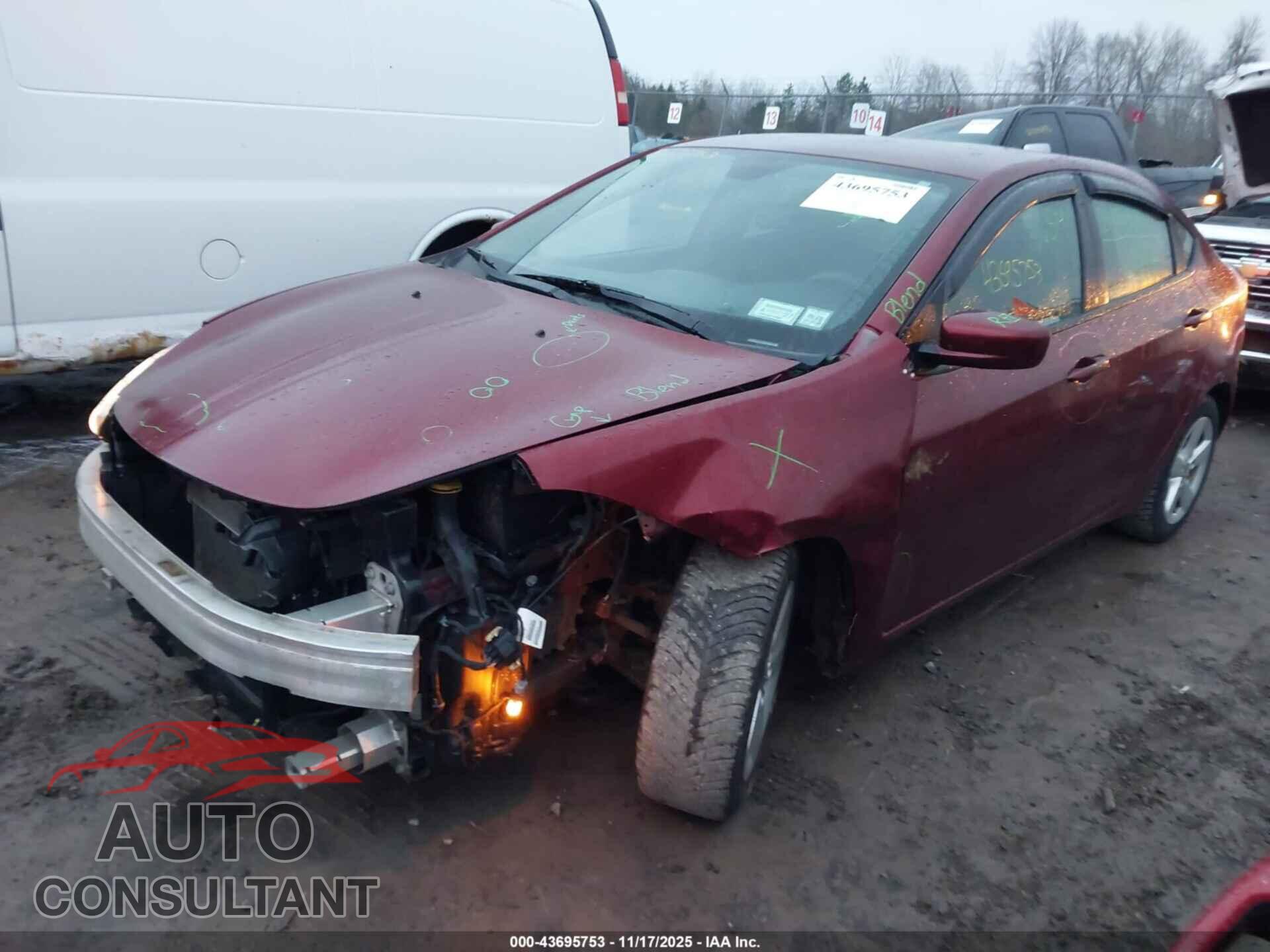 DODGE DART 2015 - 1C3CDFBB5FD344206