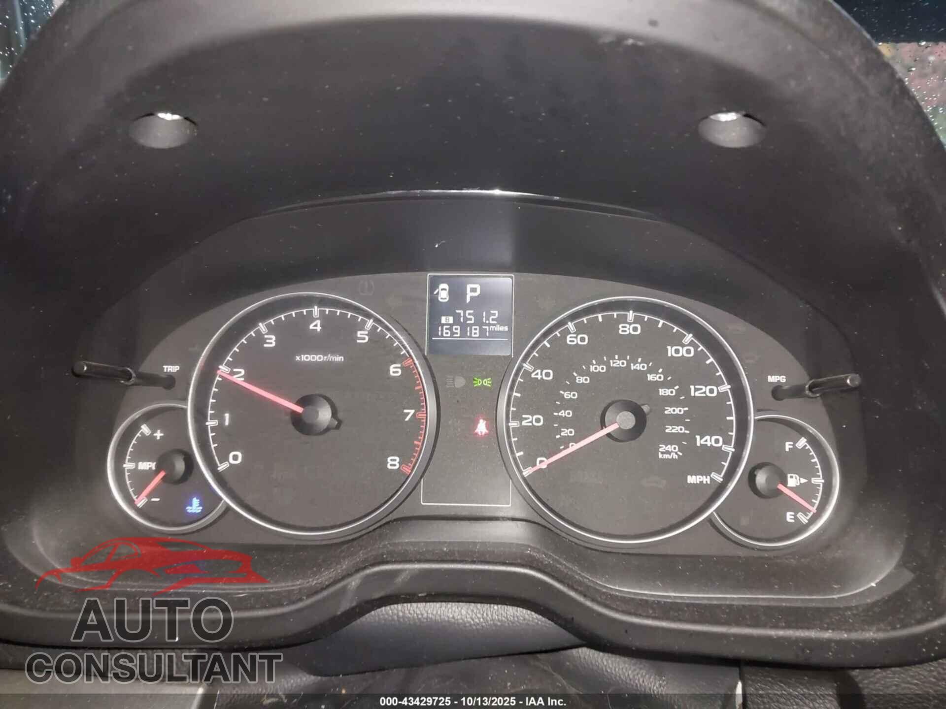 SUBARU OUTBACK 2013 - 4S4BRBCC2D3316919