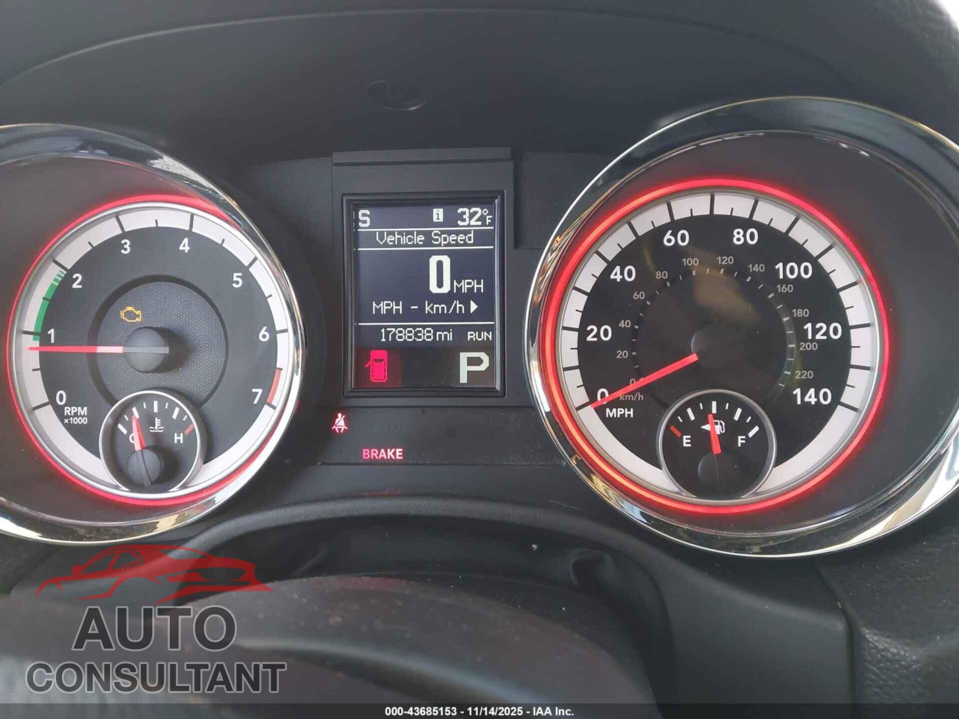 DODGE DURANGO 2012 - 1C4RDJEG6CC322345