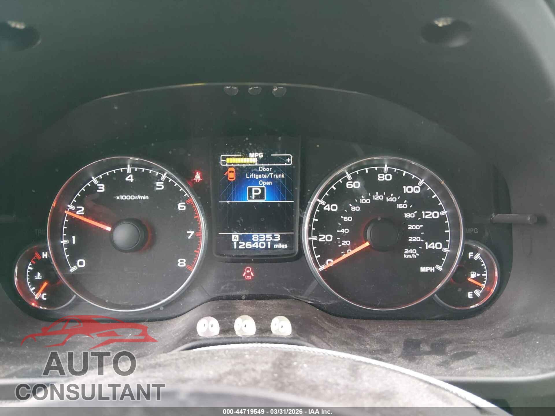 SUBARU OUTBACK 2014 - 4S4BRBLC5E3215150