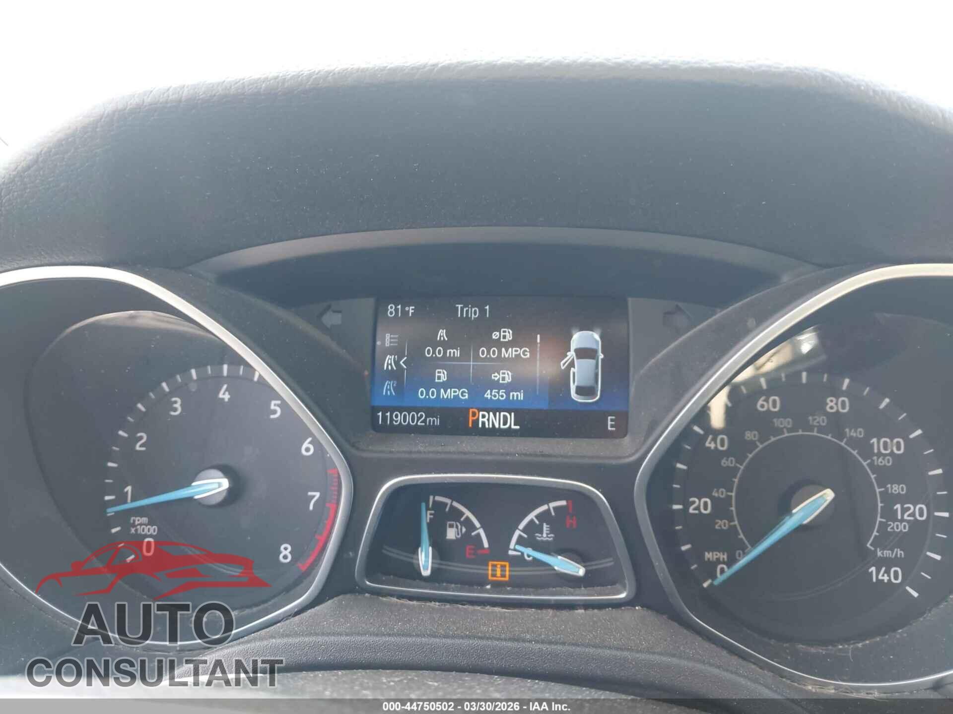 FORD FOCUS 2017 - 1FADP3F2XHL209785