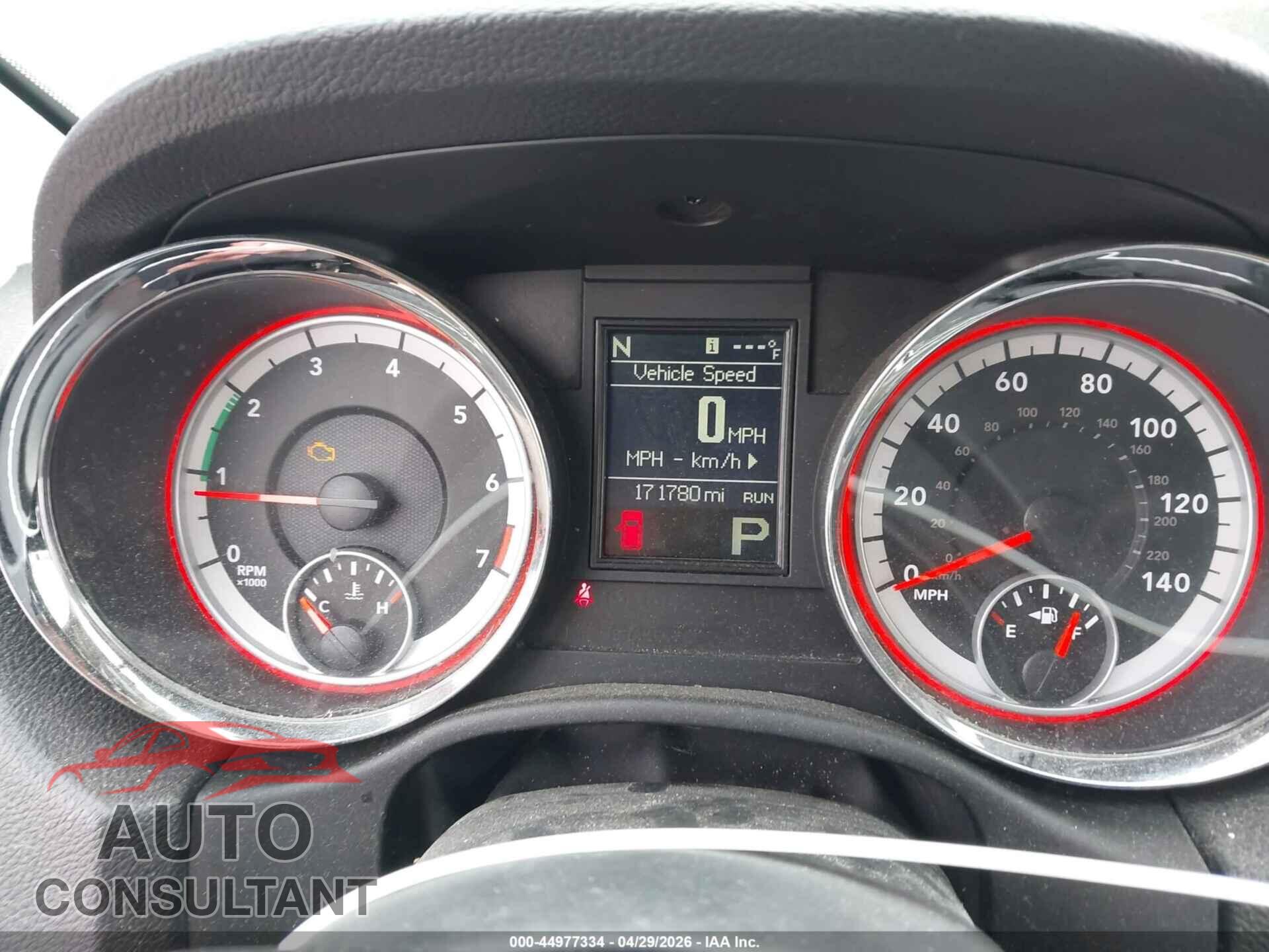 DODGE DURANGO 2012 - 1C4RDJAGXCC242178