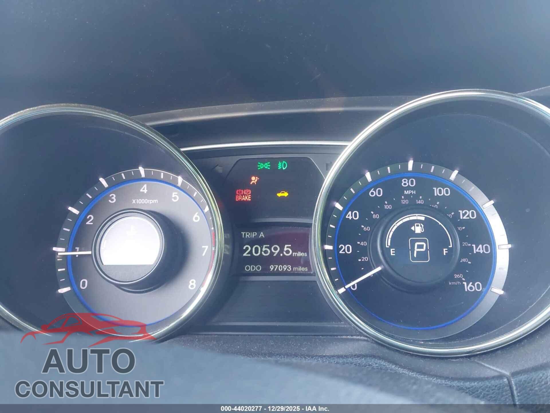 HYUNDAI SONATA 2012 - 5NPEC4AC5CH499351