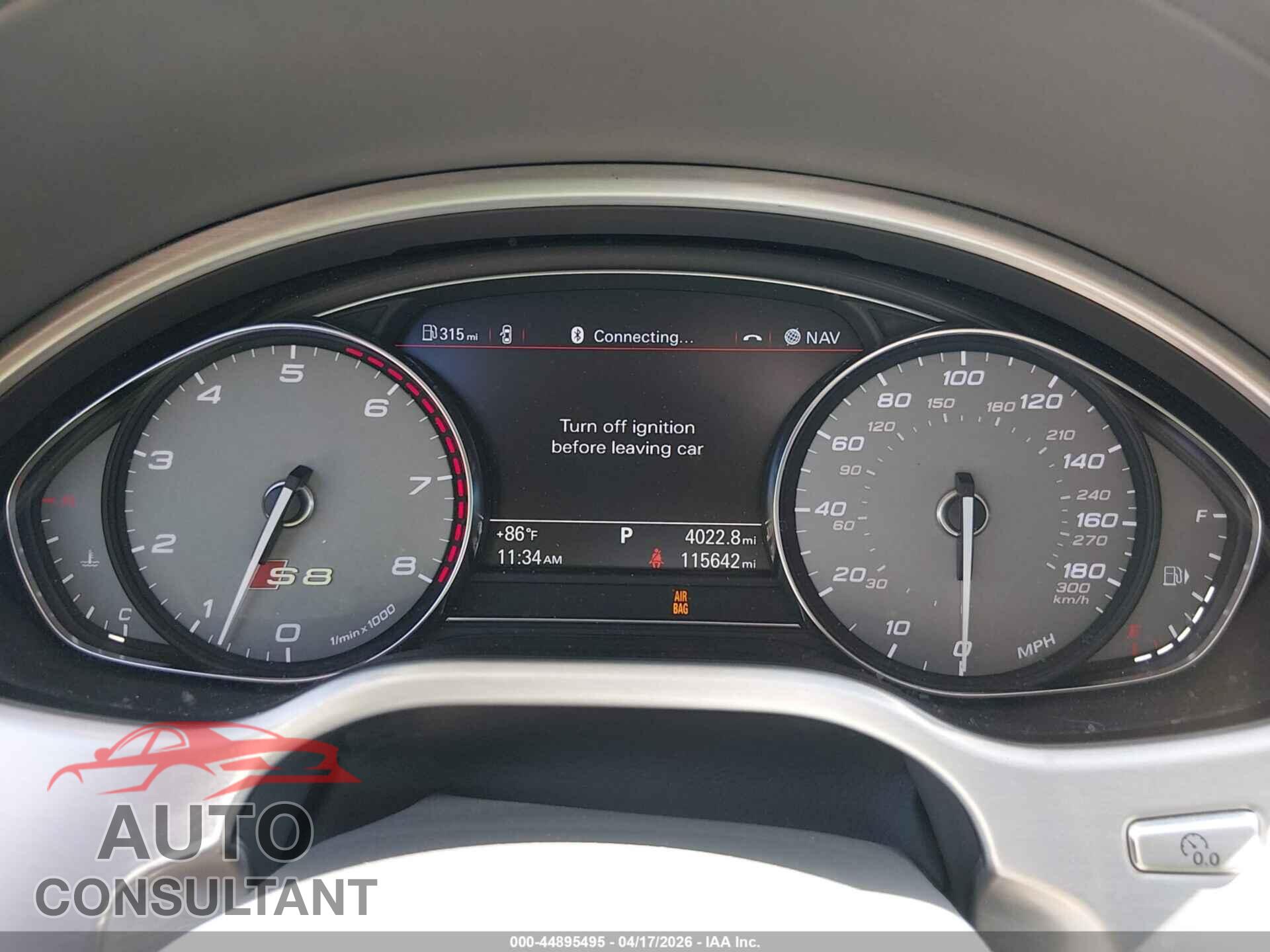 AUDI S8 2013 - WAUD2AFD0DN011341