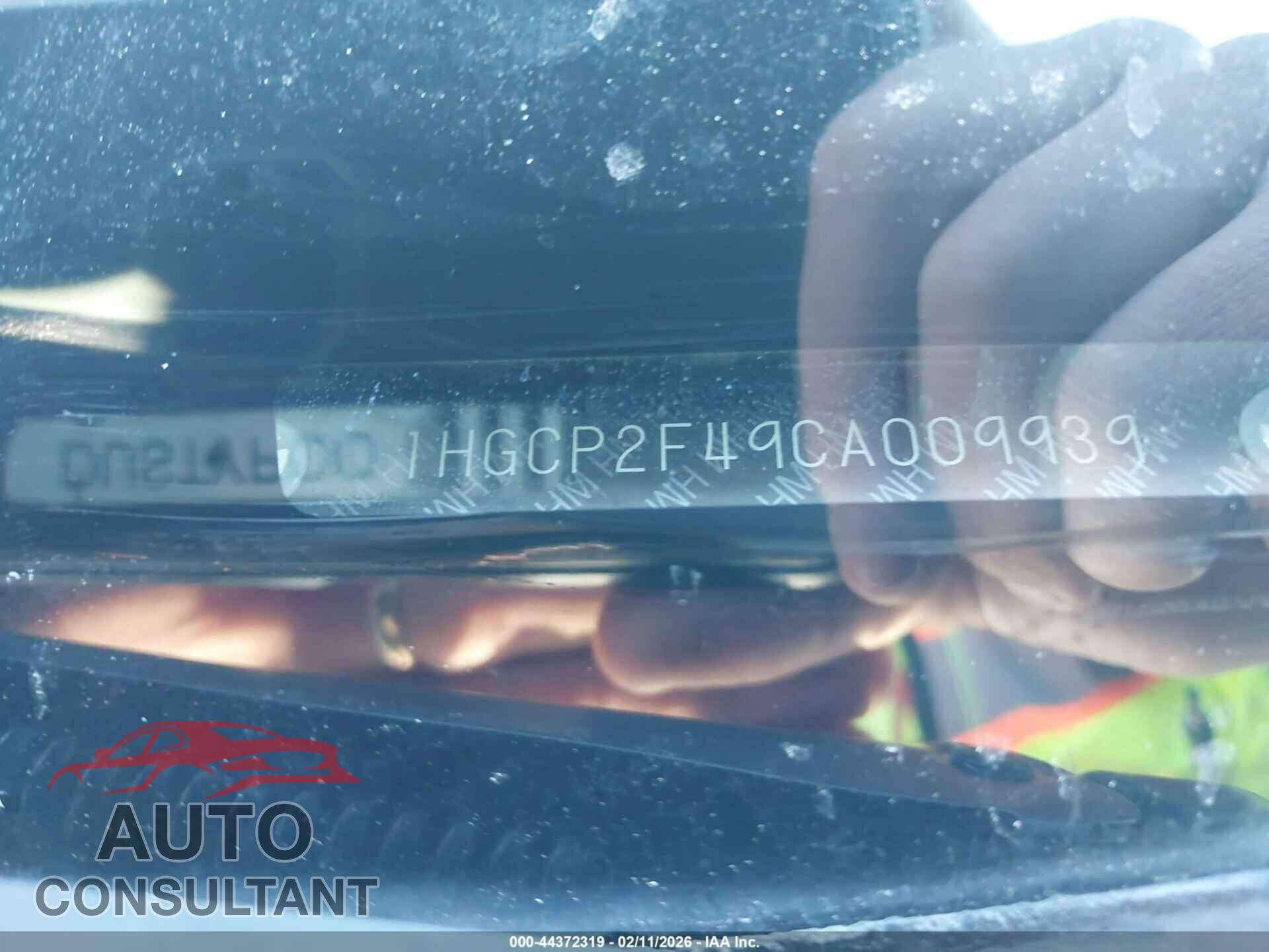 HONDA ACCORD 2012 - 1HGCP2F49CA009939