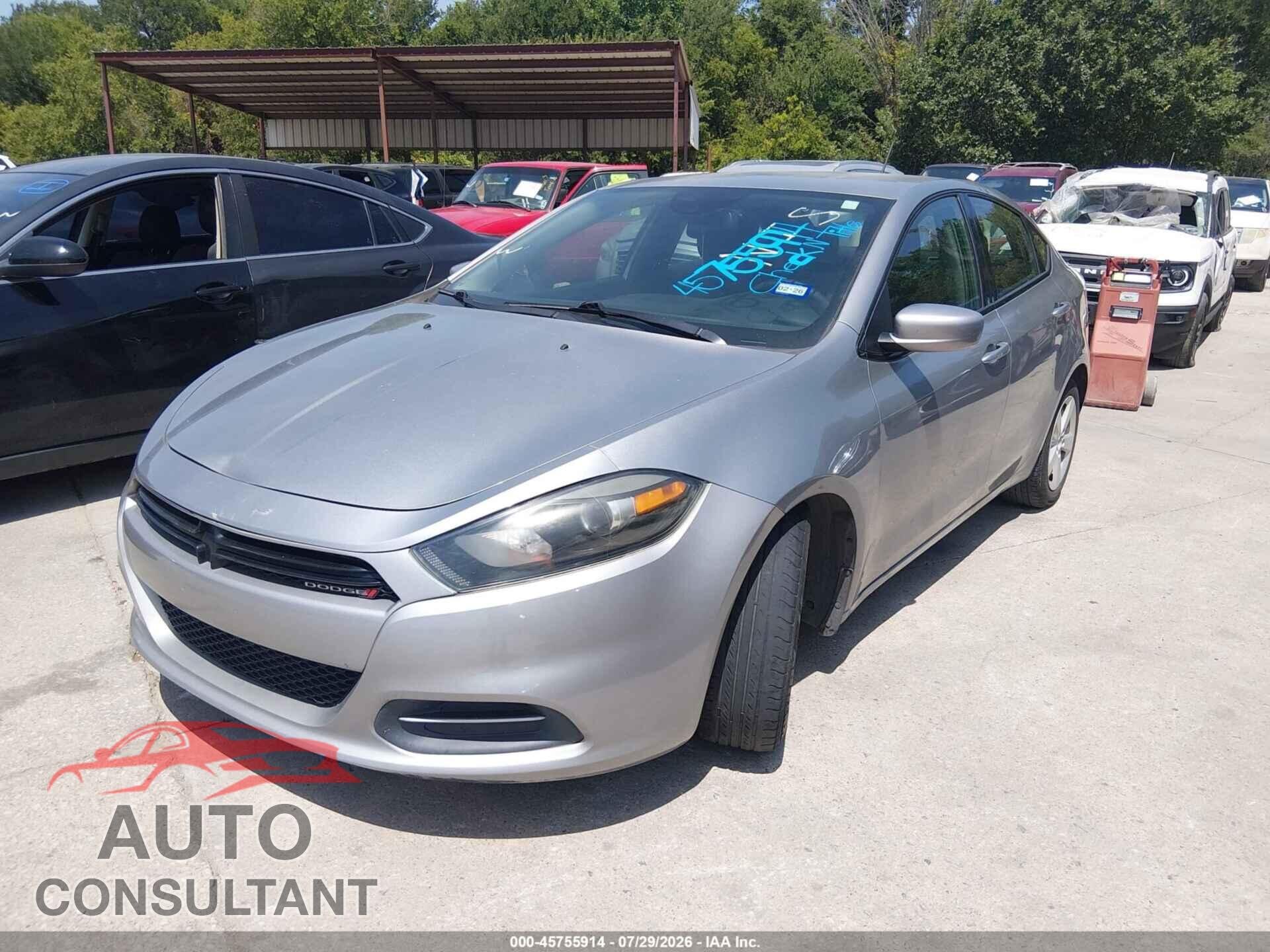 DODGE DART 2015 - 1C3CDFBB4FD319930