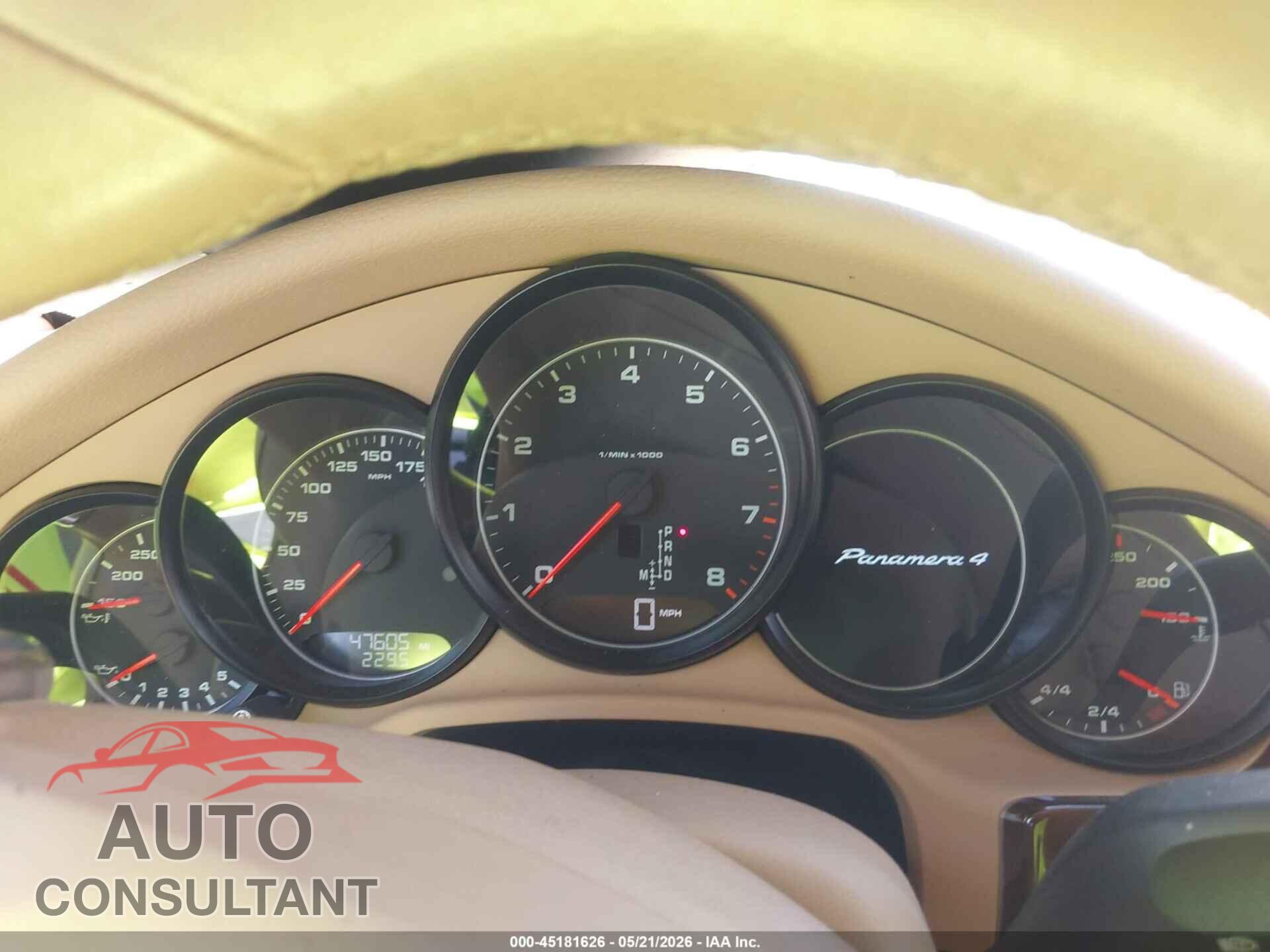 PORSCHE PANAMERA 2012 - WP0AA2A7XCL010434