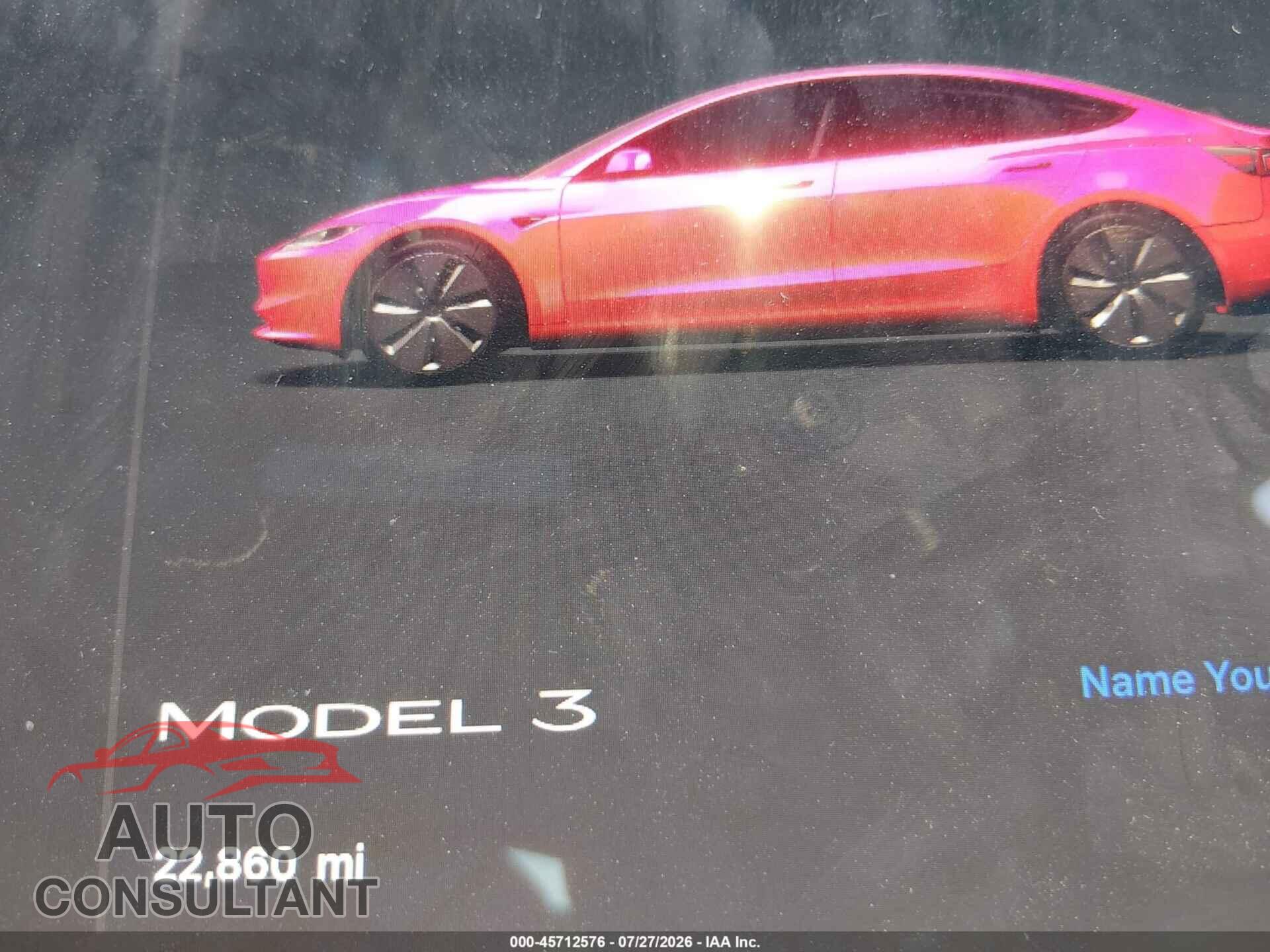 TESLA MODEL 3 2024 - 5YJ3E1EA2RF742968