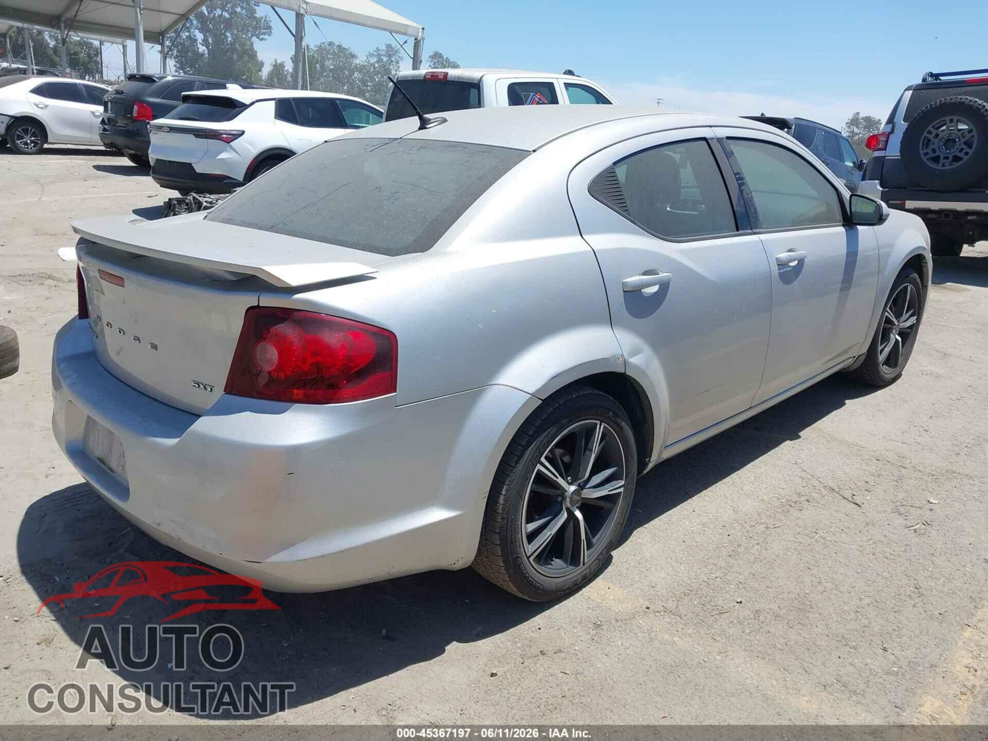 DODGE AVENGER 2012 - 1C3CDZEG3CN290838