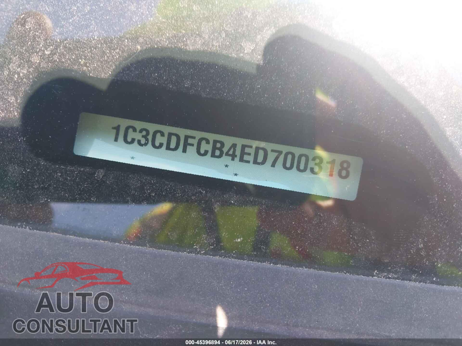DODGE DART 2014 - 1C3CDFCB4ED700318