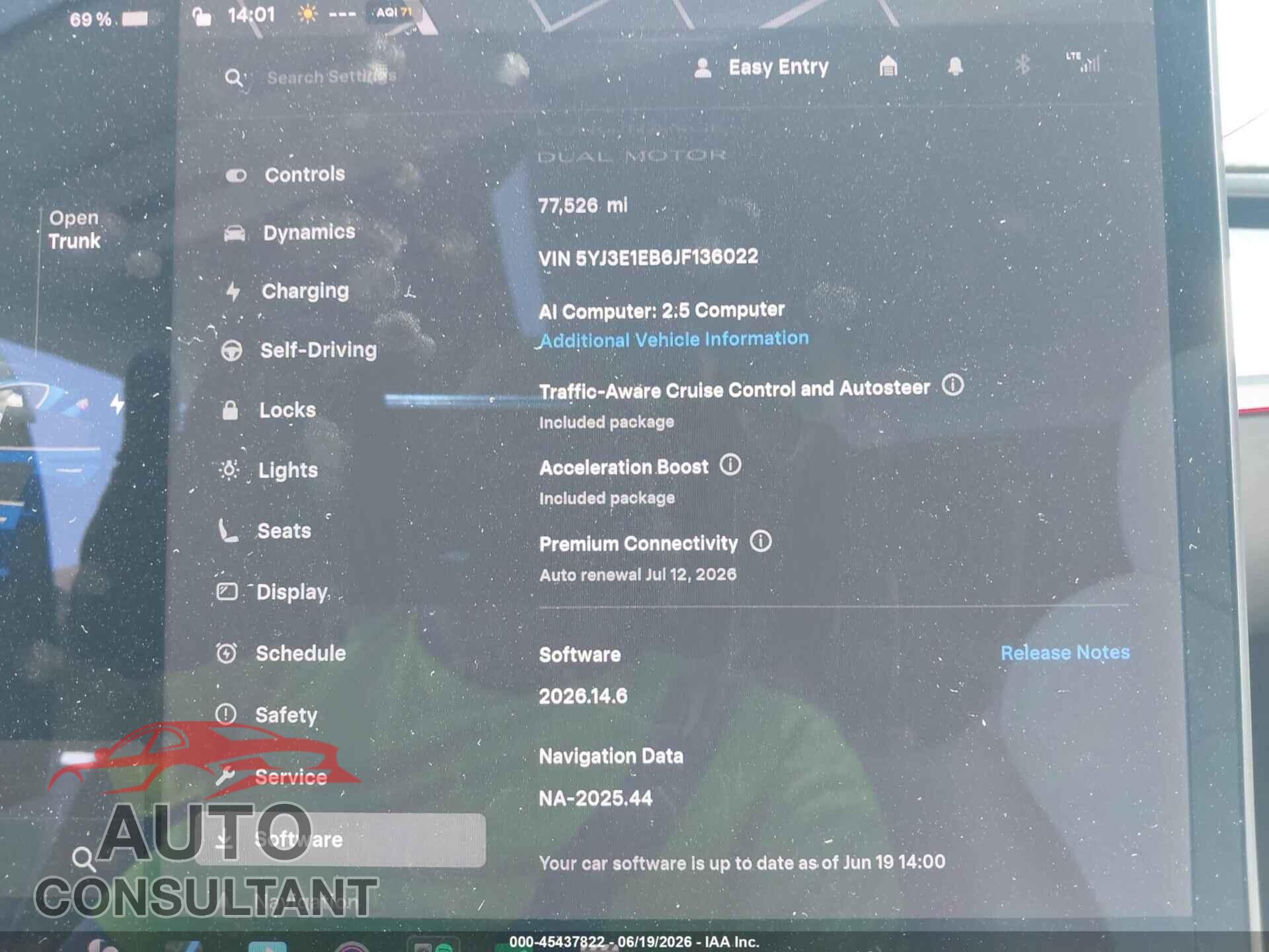 TESLA MODEL 3 2018 - 5YJ3E1EB6JF136022