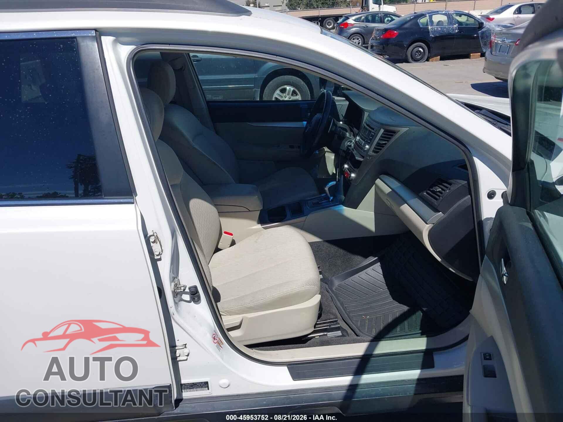 SUBARU OUTBACK 2012 - 4S4BRBBC7C3207159