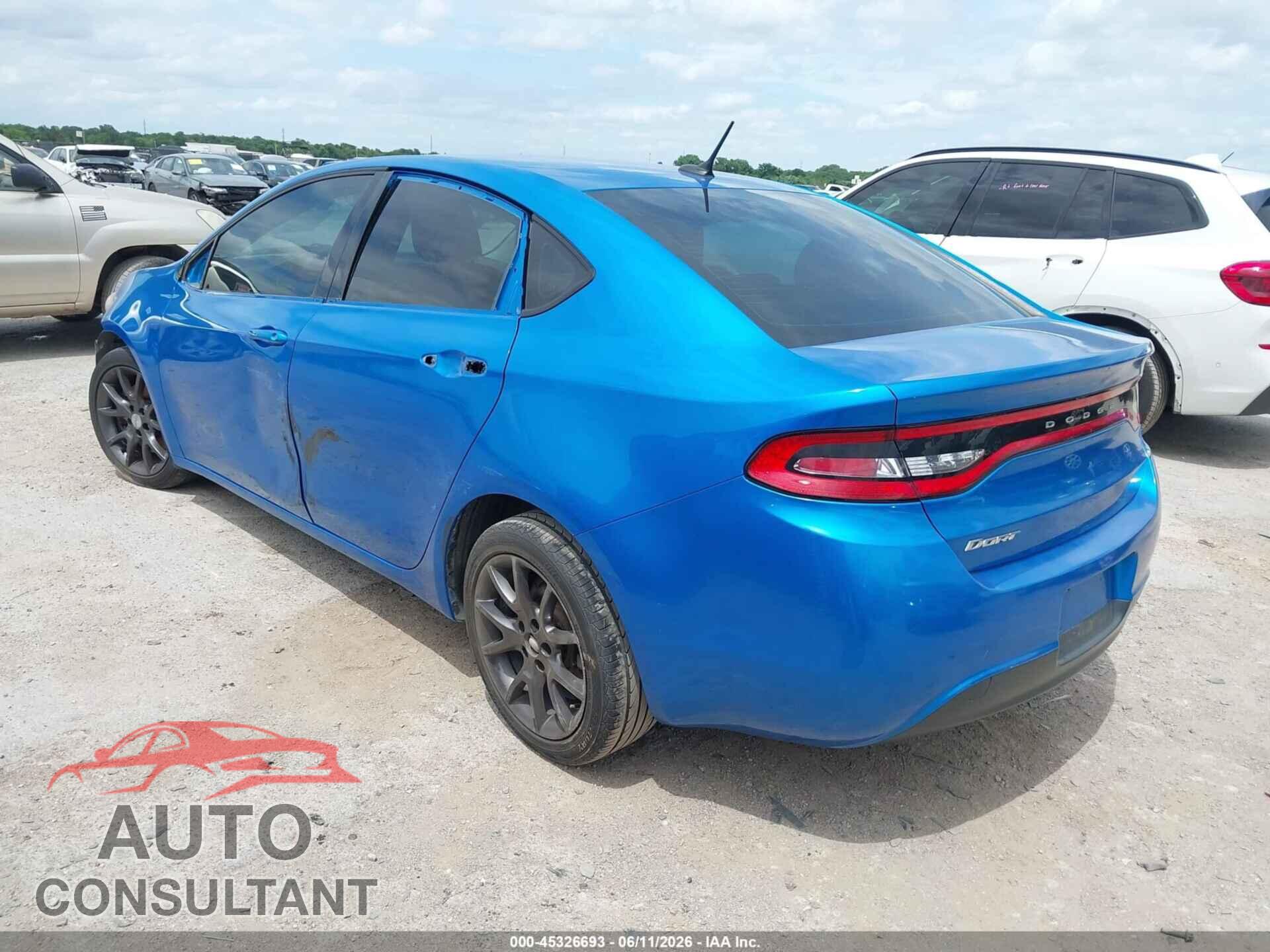 DODGE DART 2015 - 1C3CDFAAXFD392275